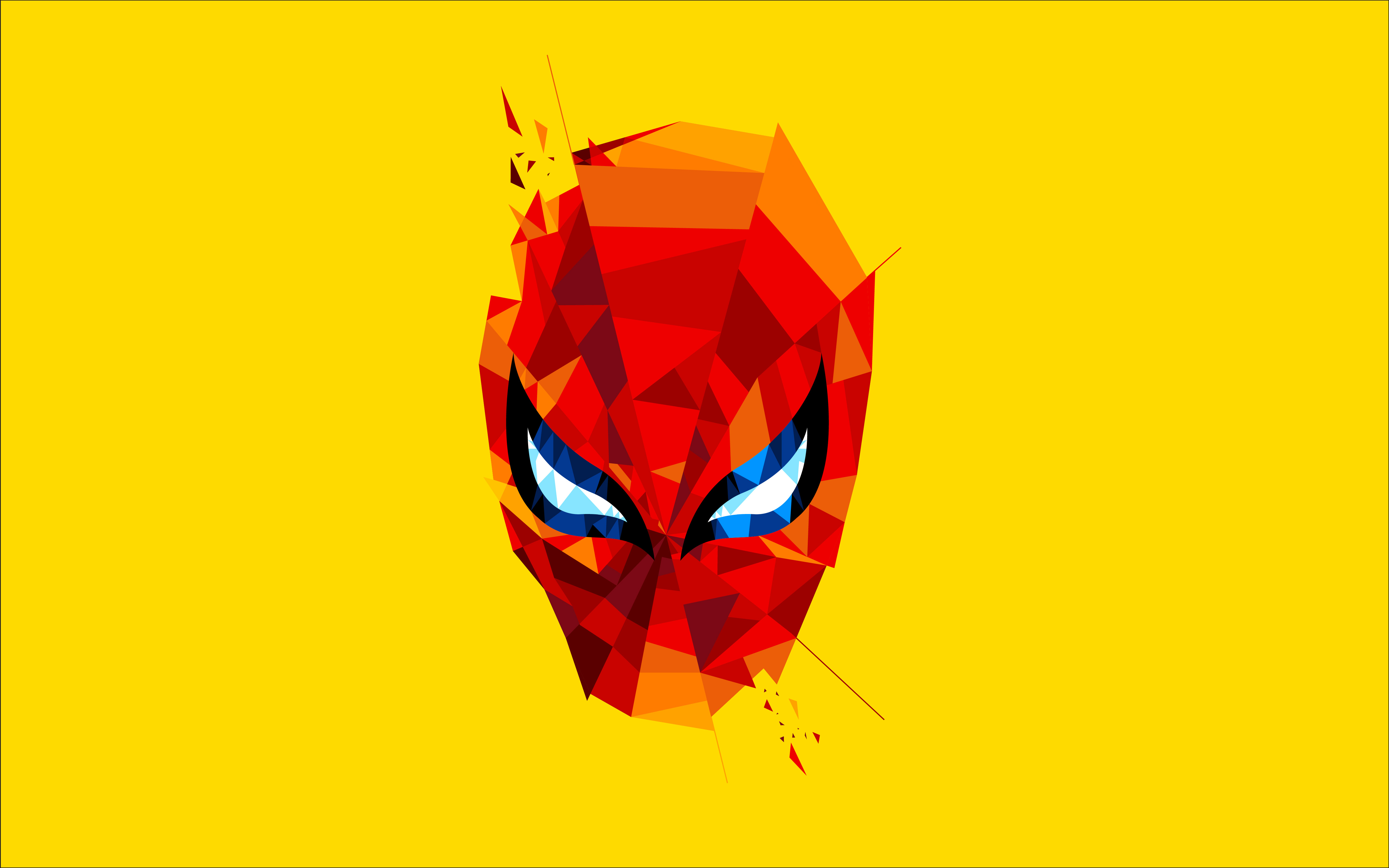 Spiderman Mask Digital Art 4K HD Wallpaper