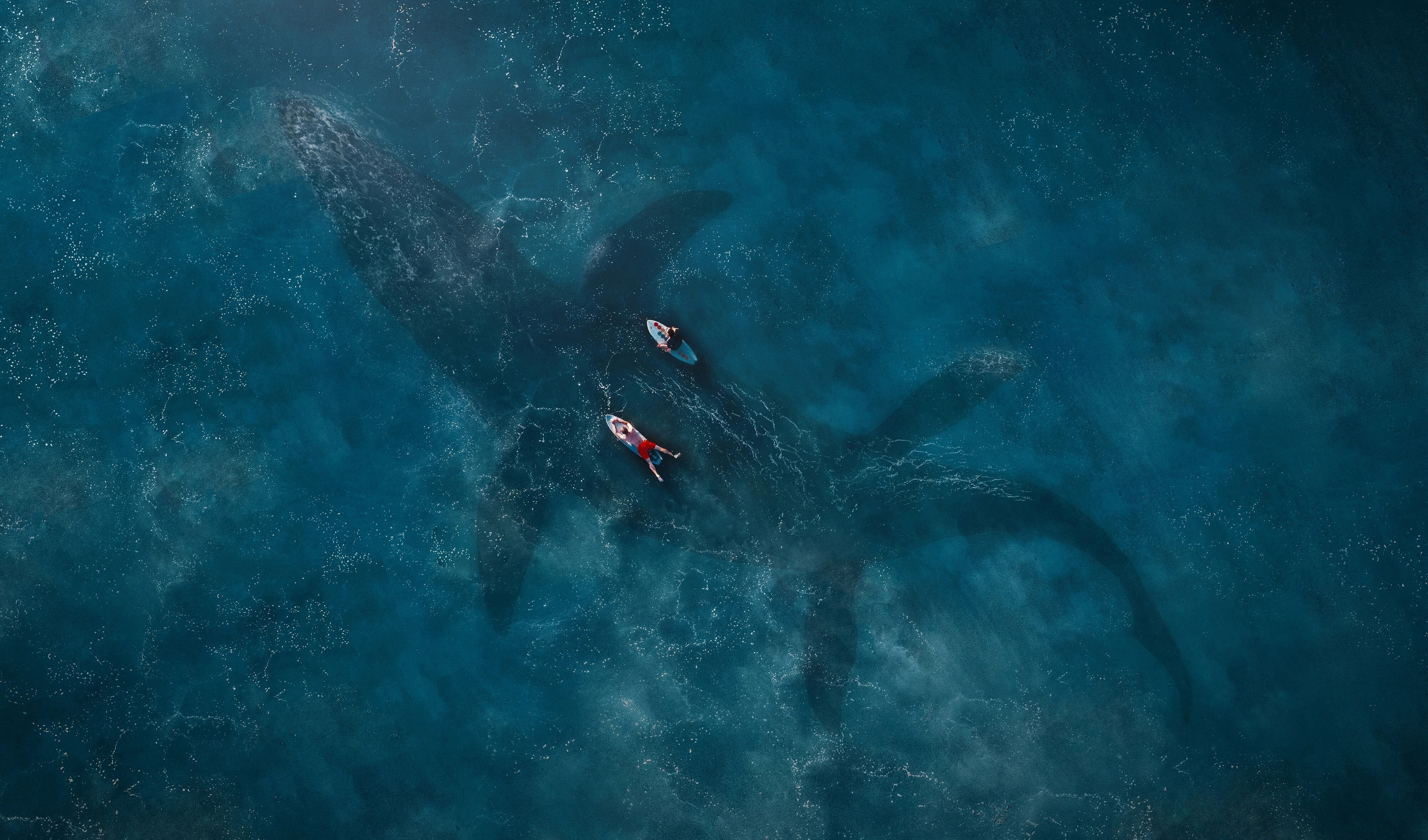 Jurassic World Sea Creature and Watercrafts HD Wallpaper