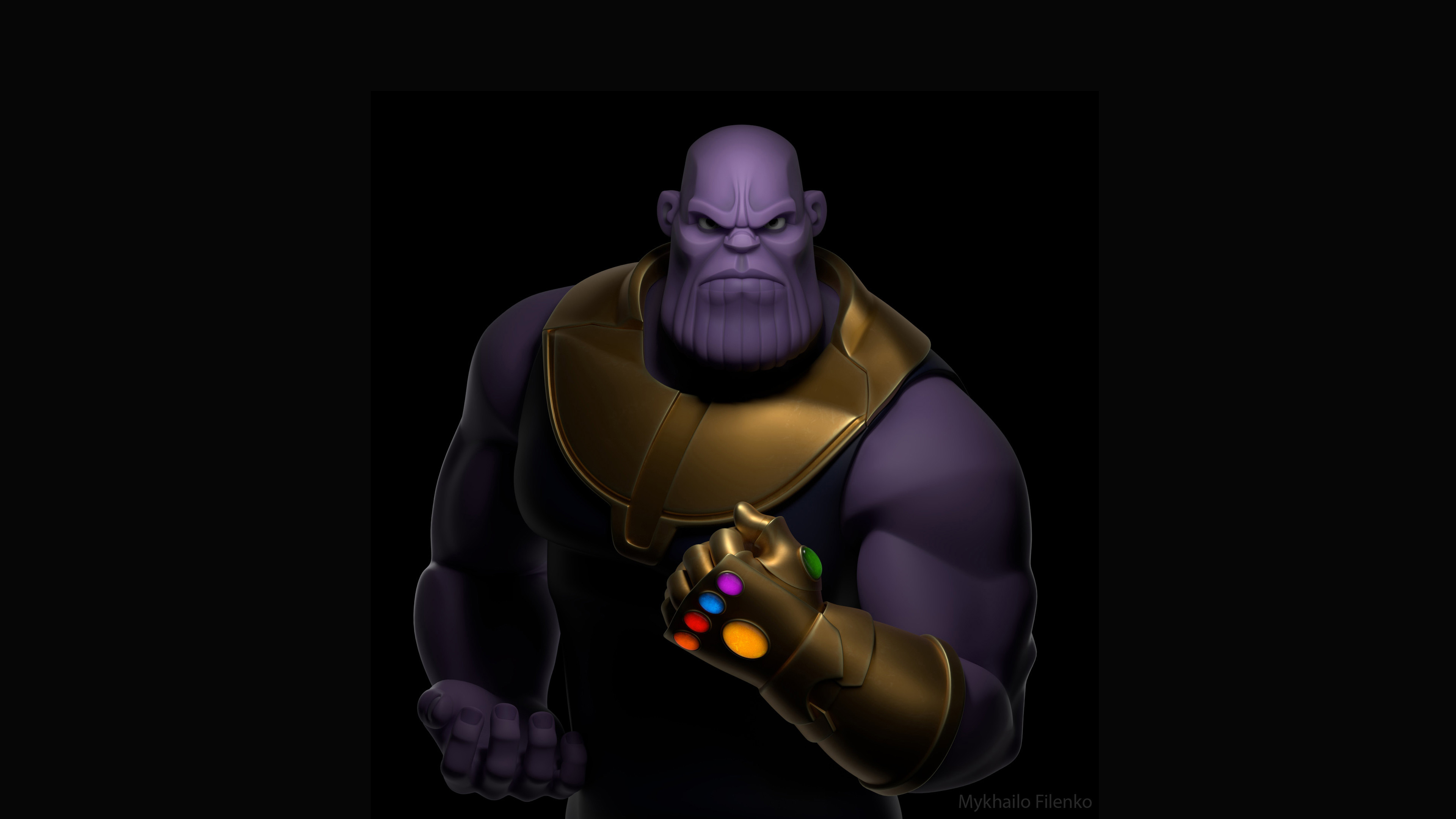 Thanos with Infinity Gauntlet 4K HD Wallpaper