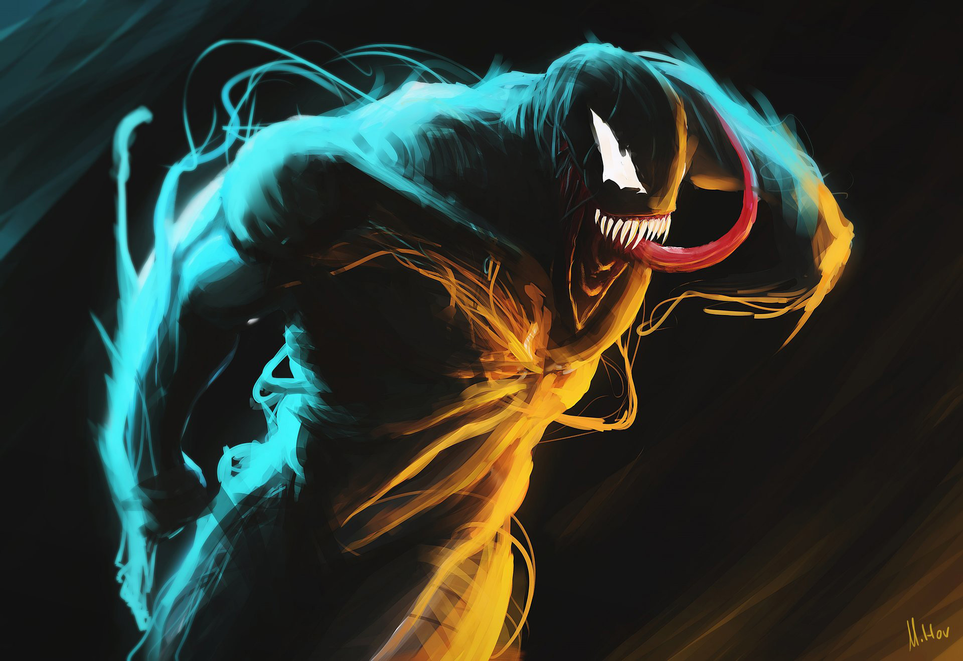 Venom digital art by M. Hov HD Wallpaper