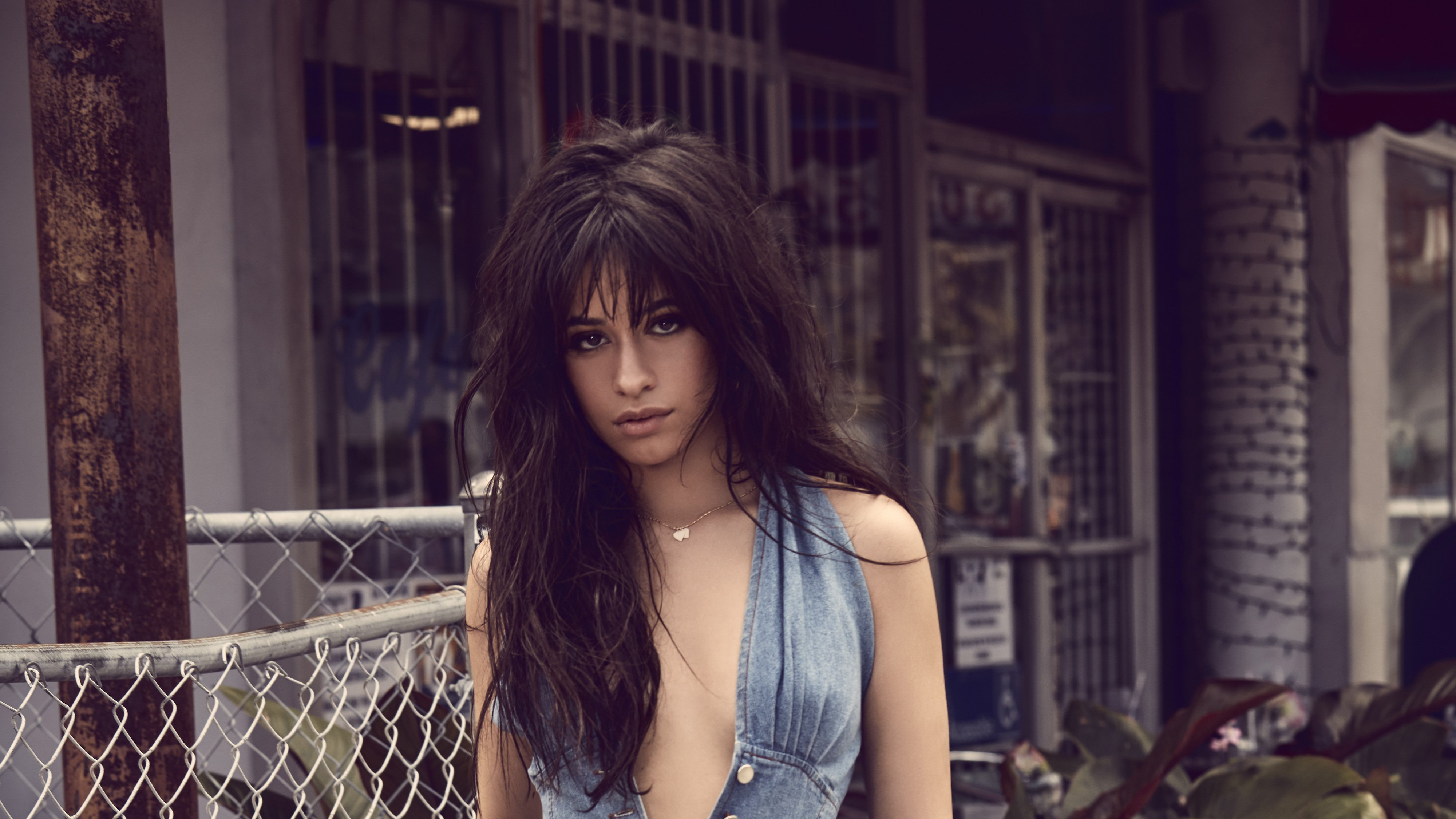 Camila Cabello in a denim outfit, 4K photoshoot HD Wallpaper