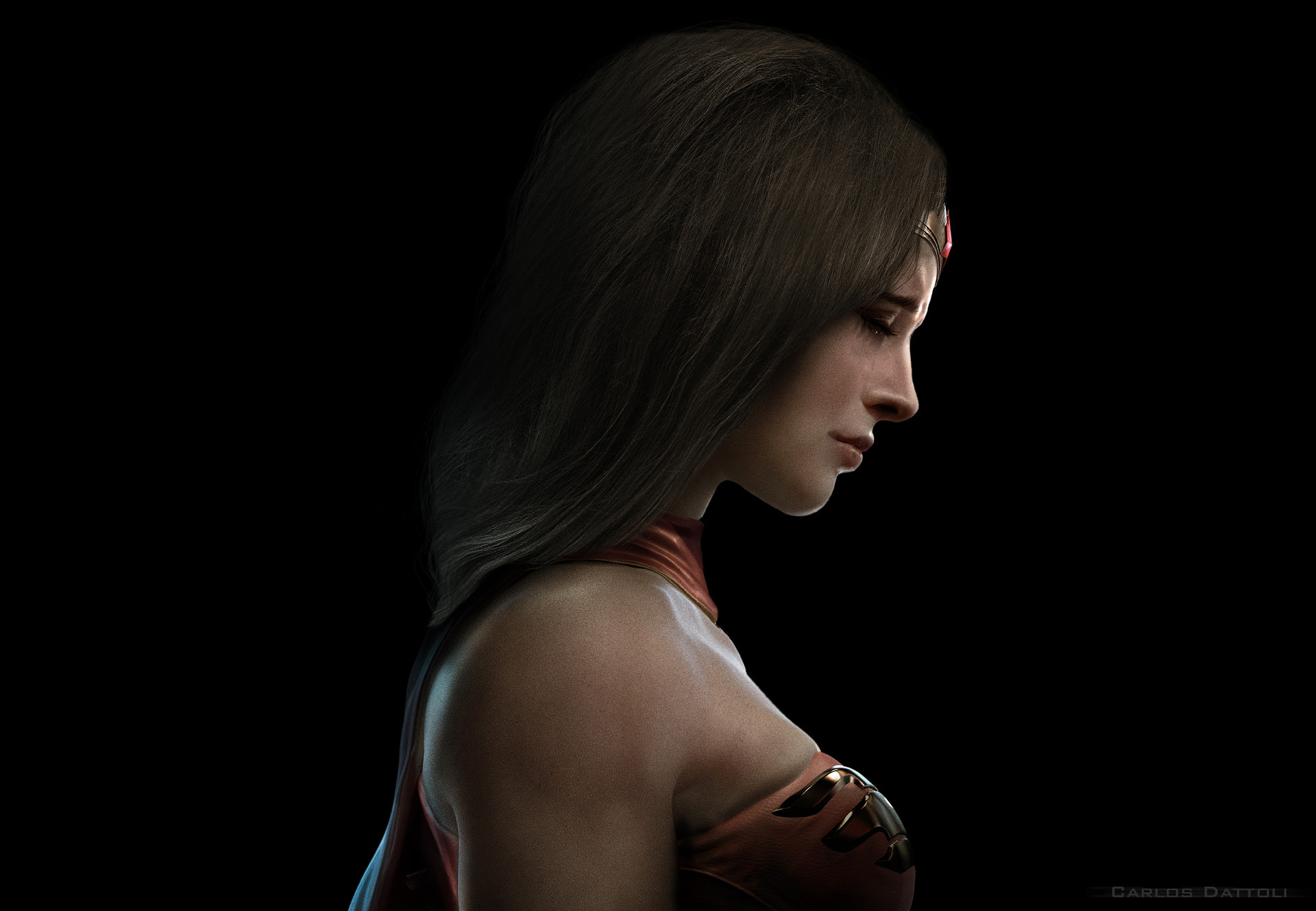Wonder Woman digital art by Carlos Dattoli HD Wallpaper