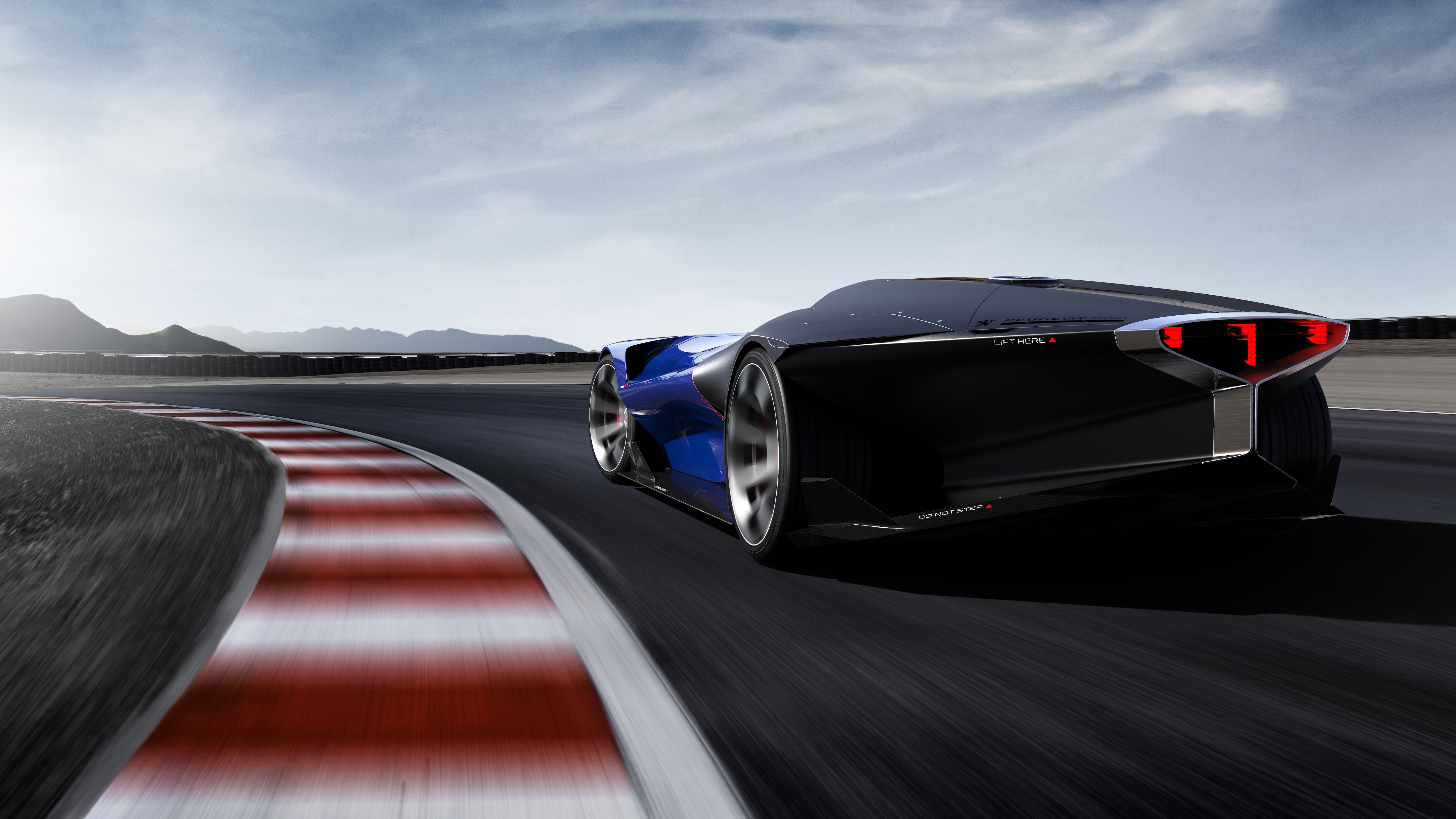 Peugeot concept car on a race track HD Wallpaper