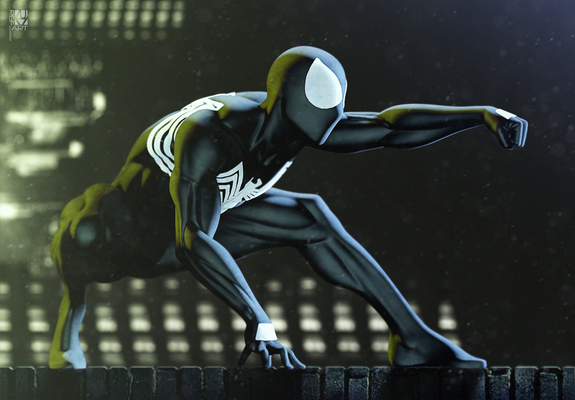 Black Spiderman Artwork HD Wallpaper