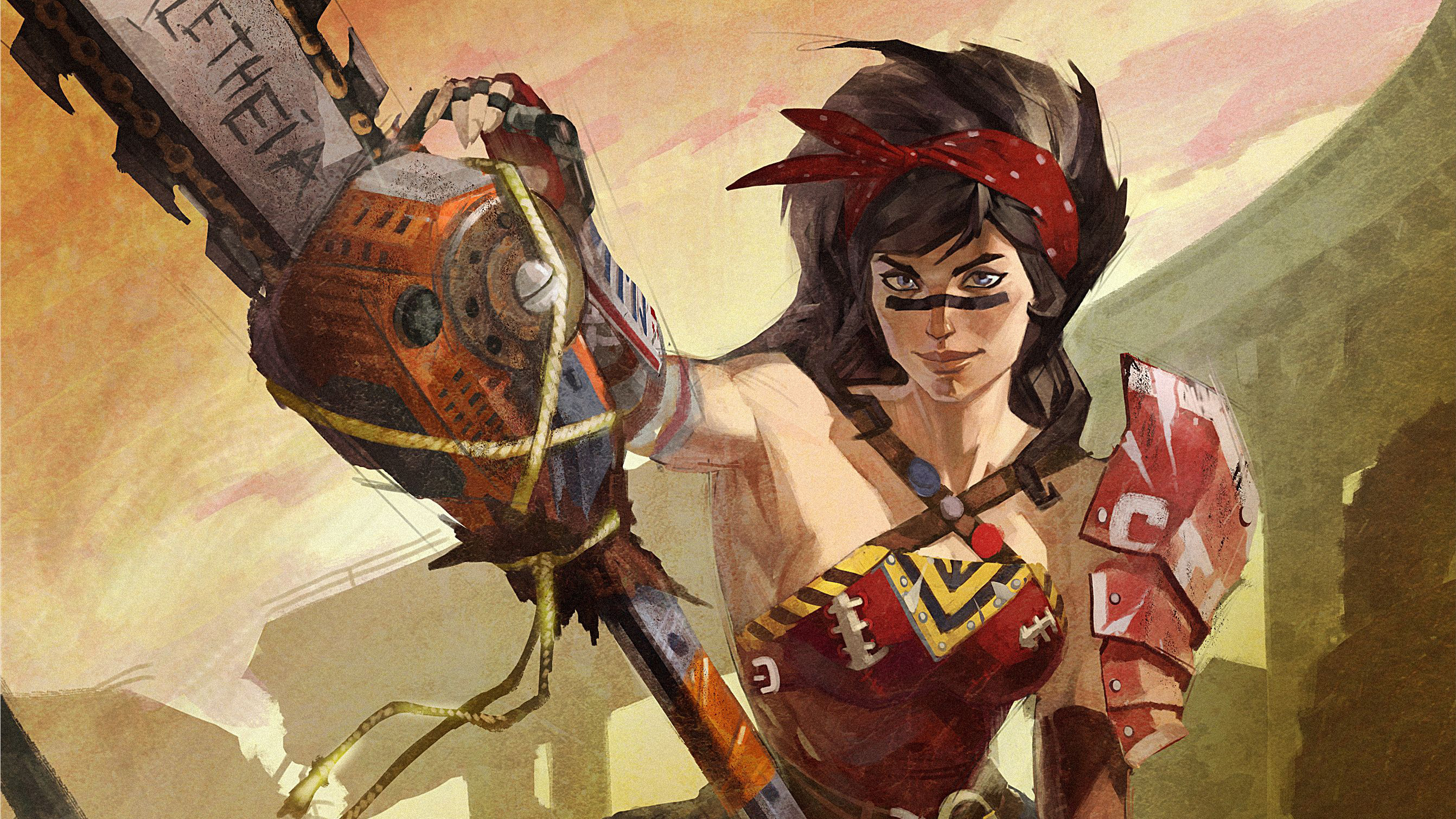 Wonder Woman with a Chainsaw HD Wallpaper