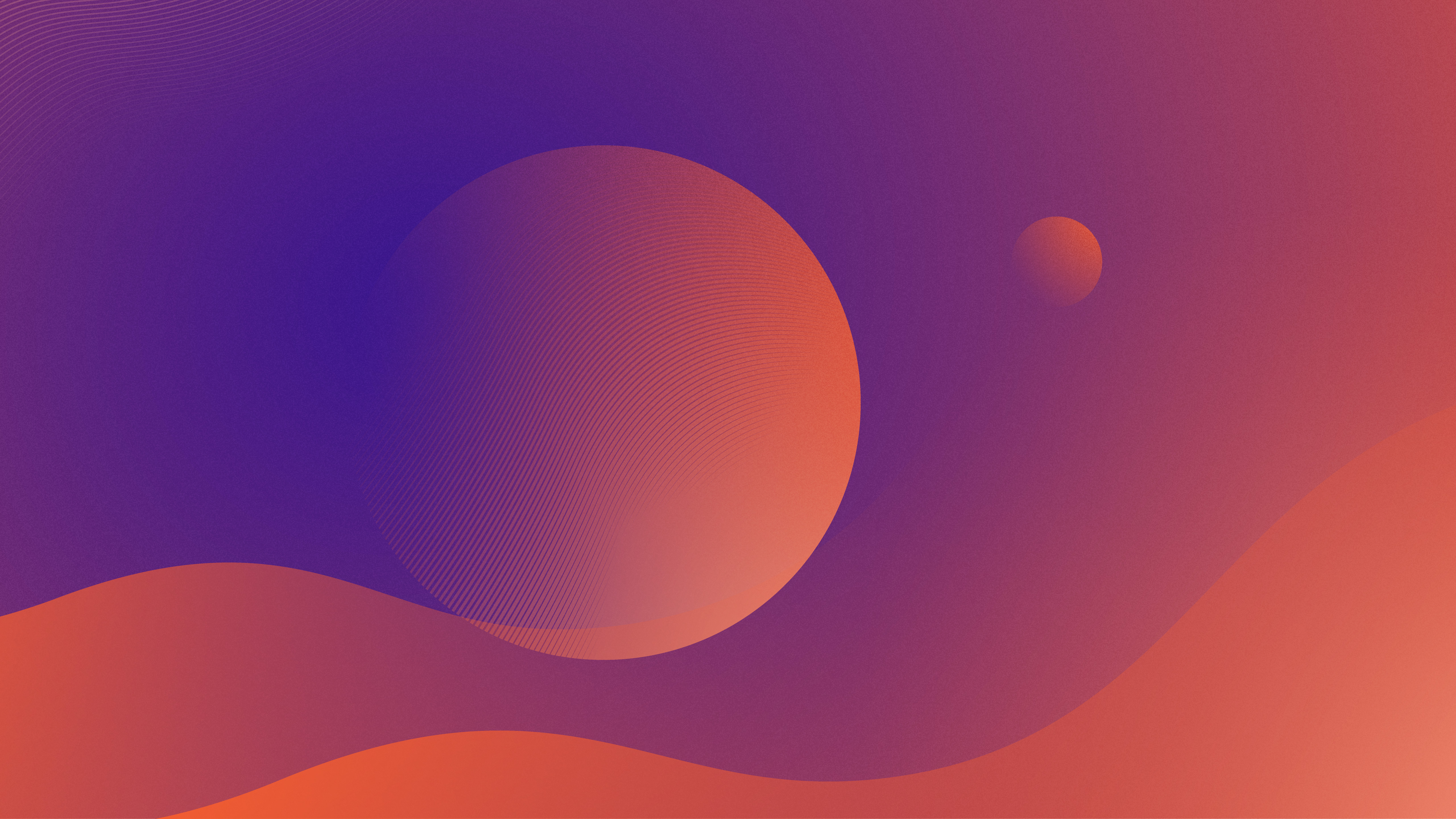 Minimalist Digital Art of Planets HD Wallpaper