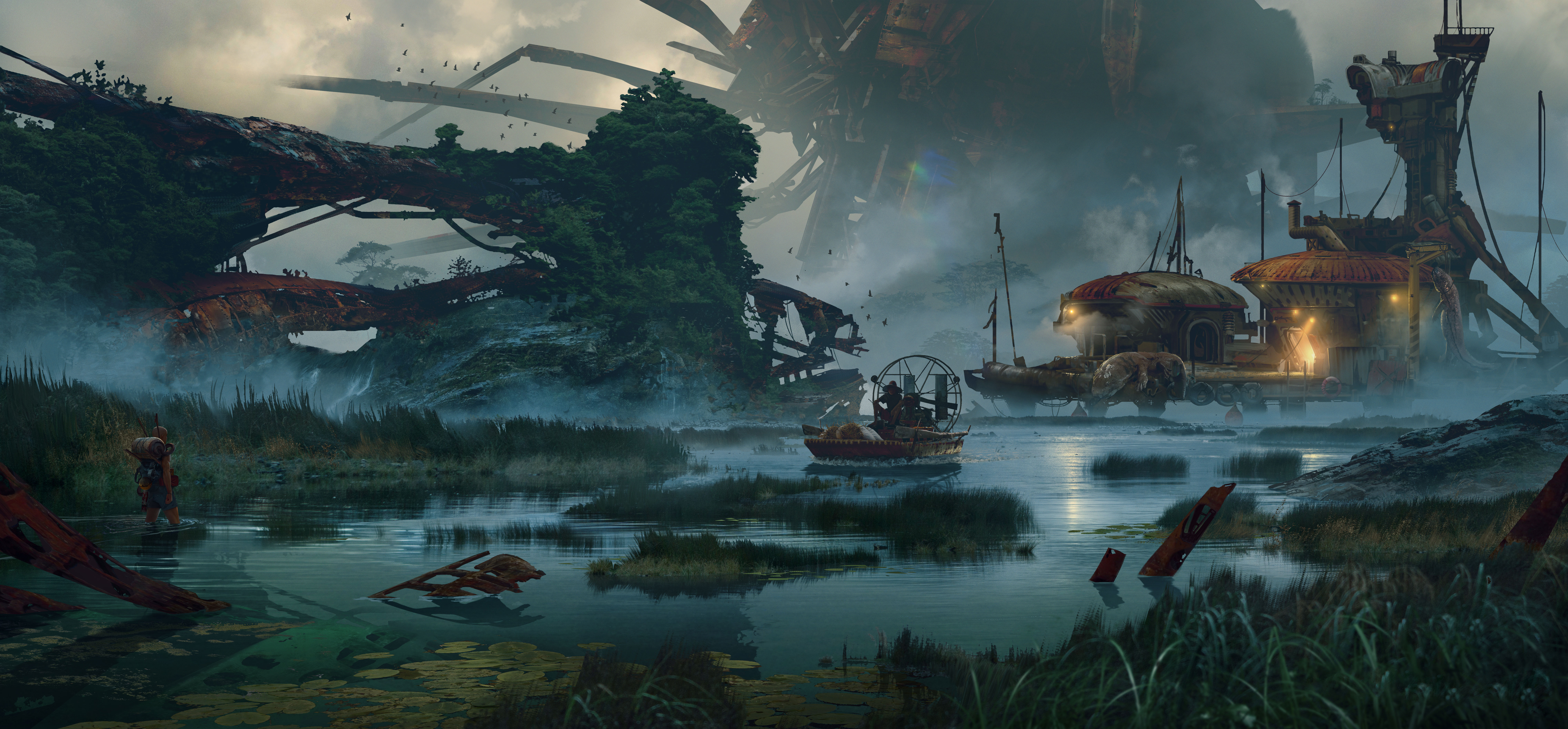 Rage 2 Artwork of a Post-Apocalyptic Swamp HD Wallpaper