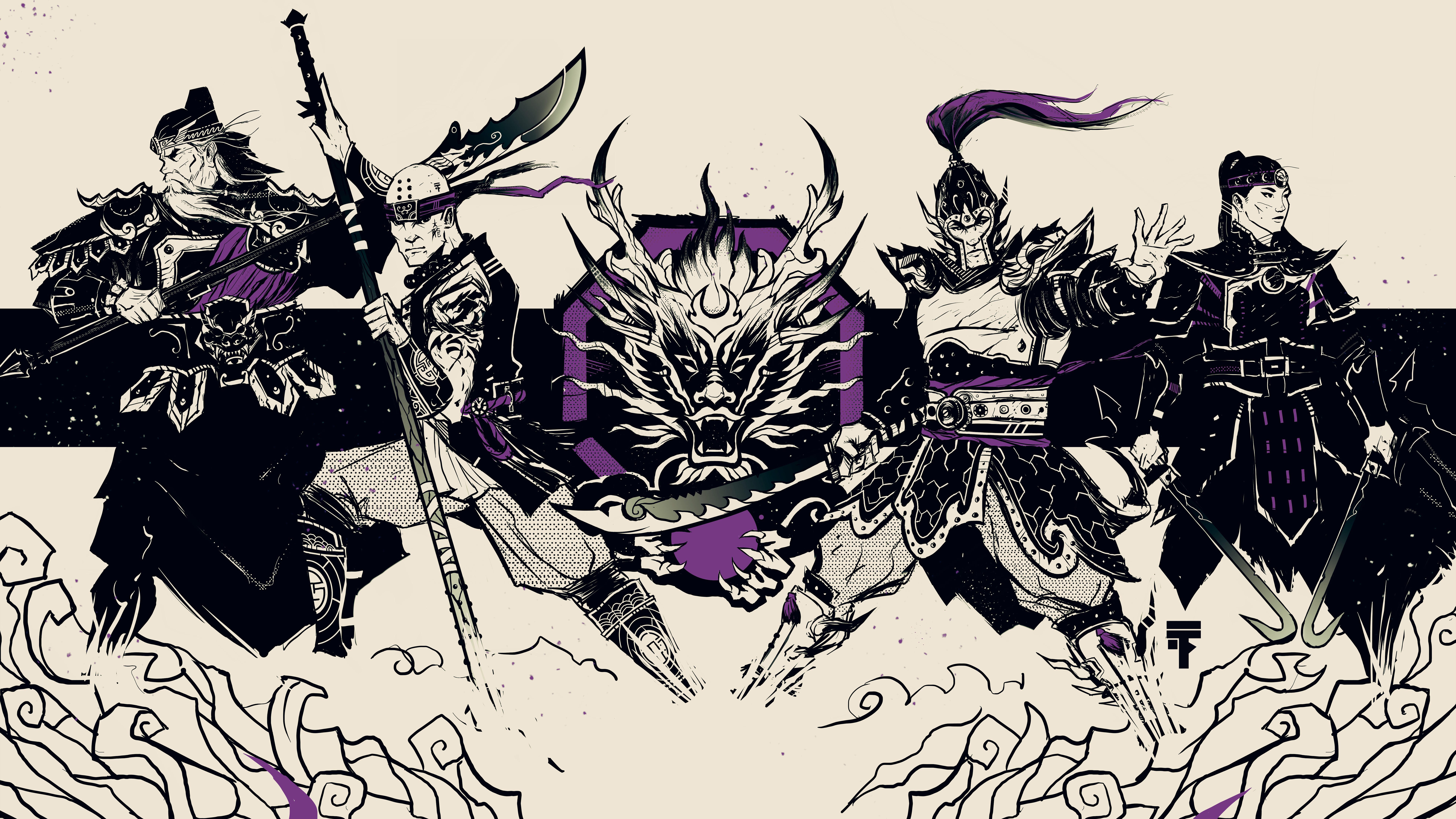 For Honor characters with dragon emblem HD Wallpaper