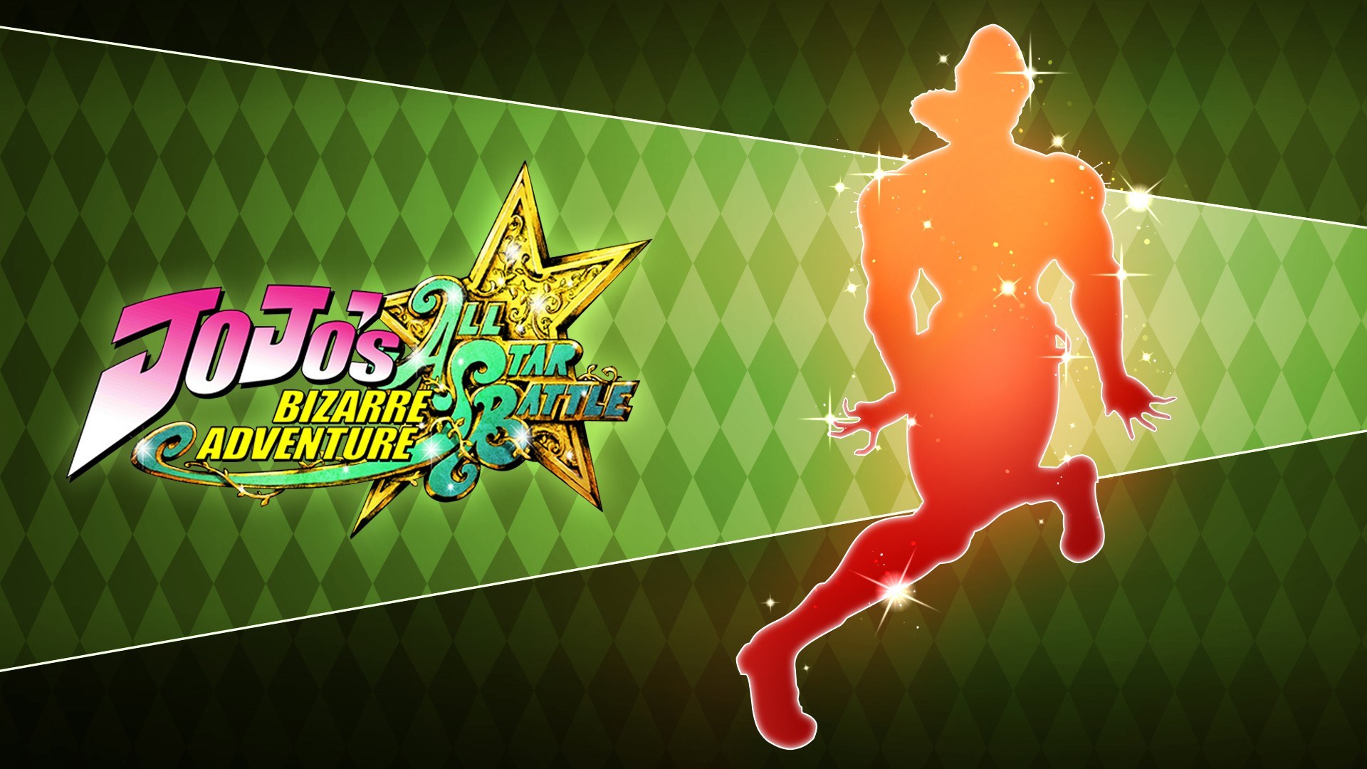 JoJo's All Star Battle game logo with silhouette HD Wallpaper