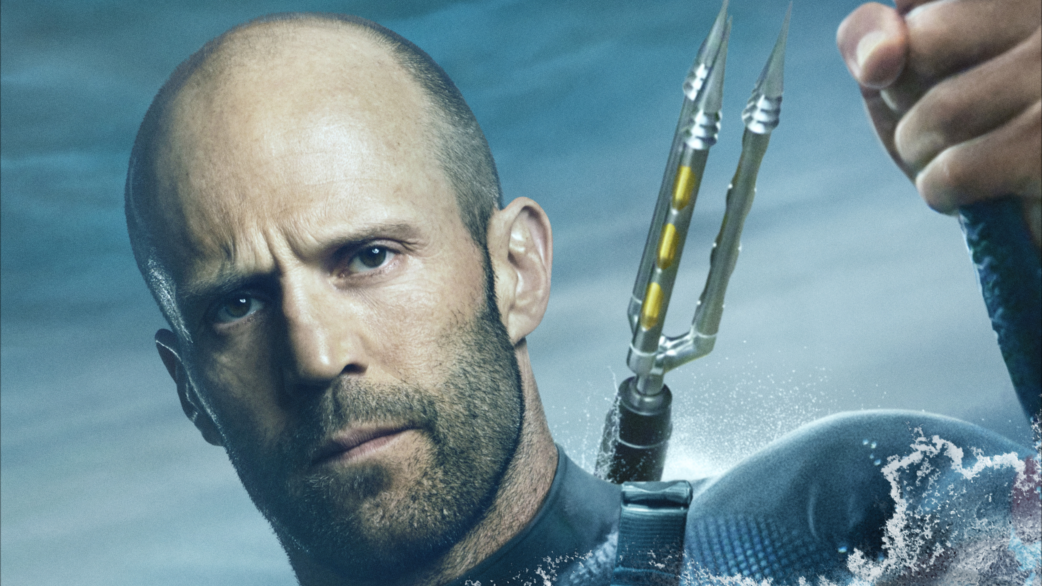 The Meg 4K: Jason Statham with a Trident HD Wallpaper