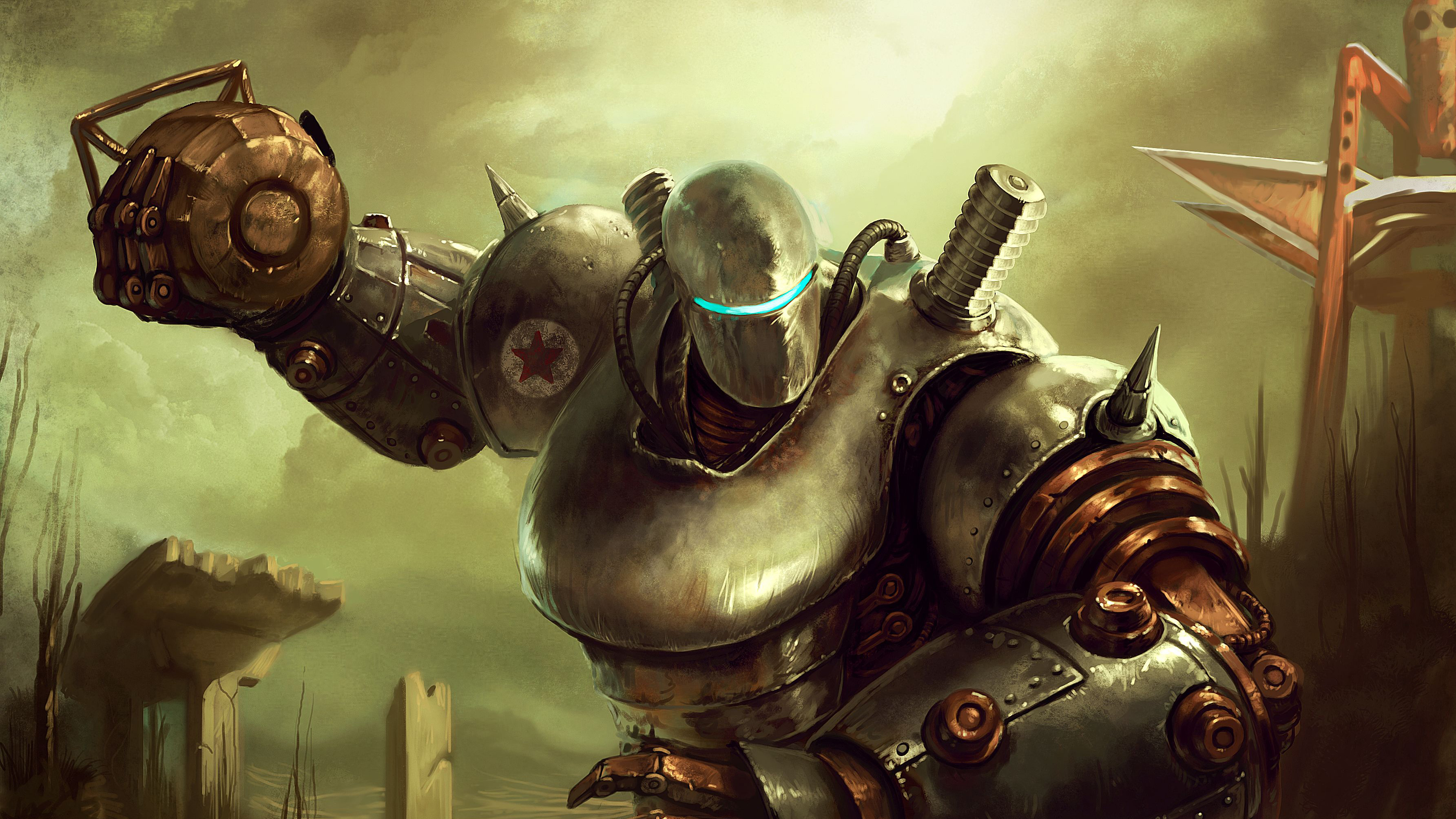 Fallout 76 Artwork of a Robot HD Wallpaper