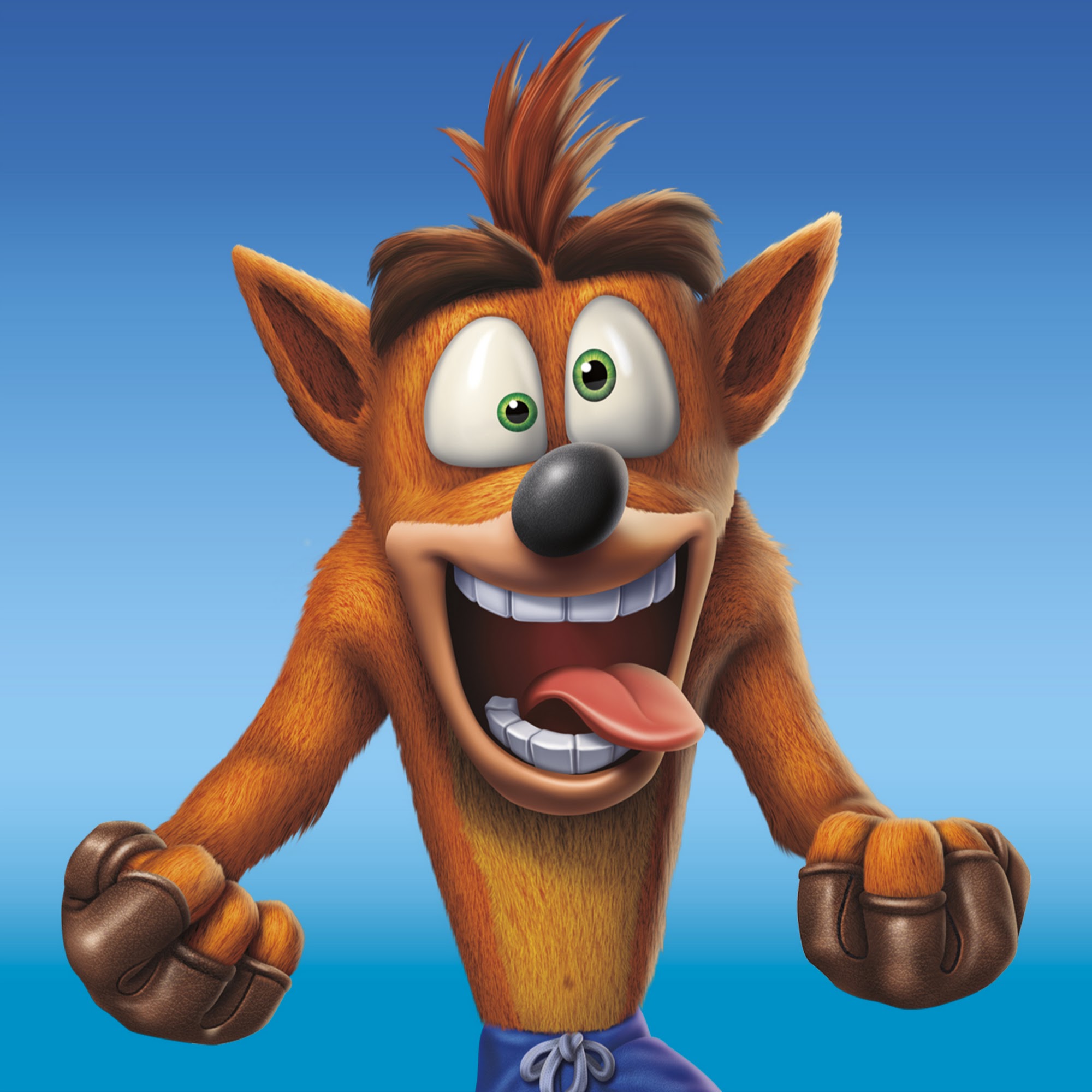 Crash Bandicoot with a wide open mouth HD Wallpaper