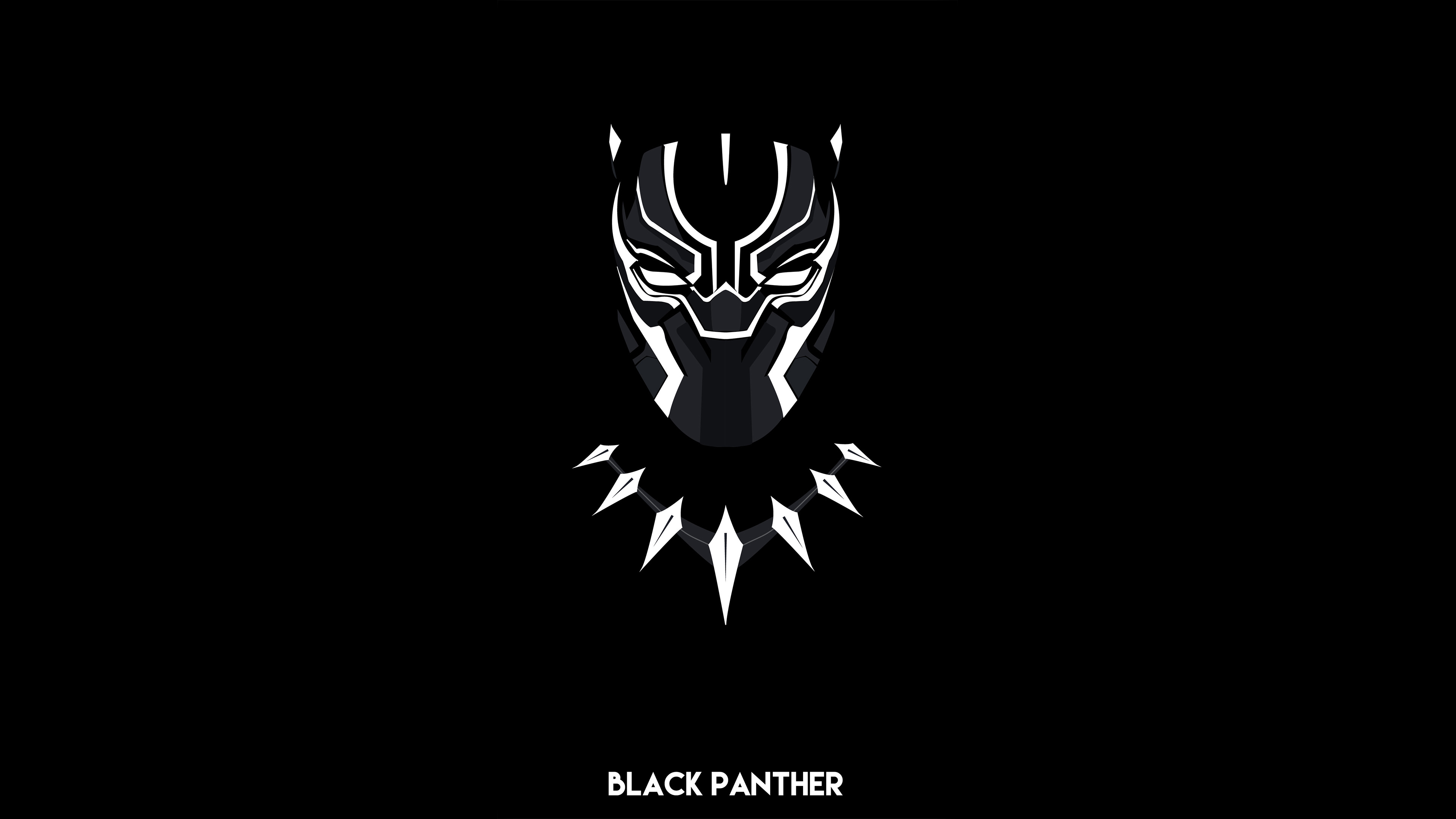 Black Panther minimalist artwork 4K HD Wallpaper