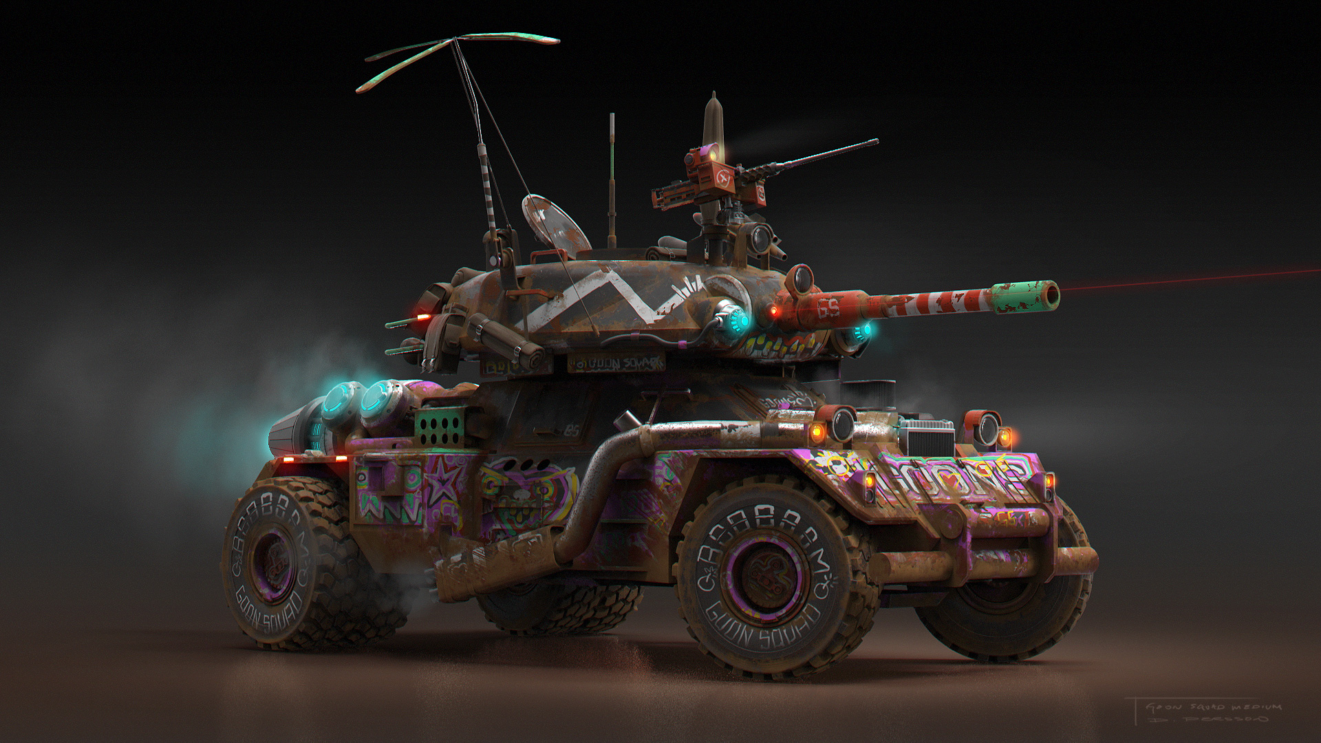 Rage 2 concept art of a heavily customized armored vehicle HD Wallpaper