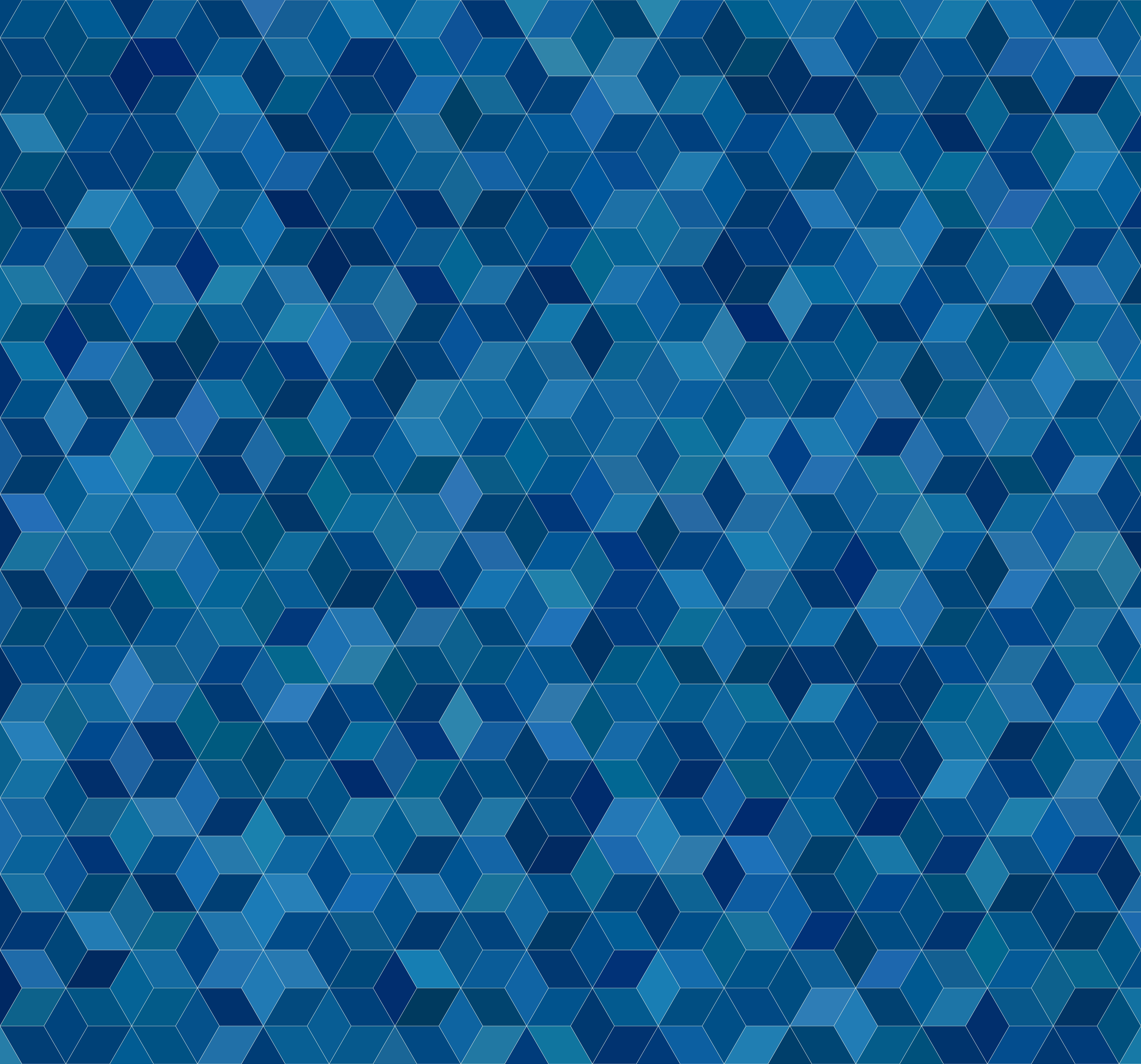 Abstract blue geometric pattern with cubes HD Wallpaper