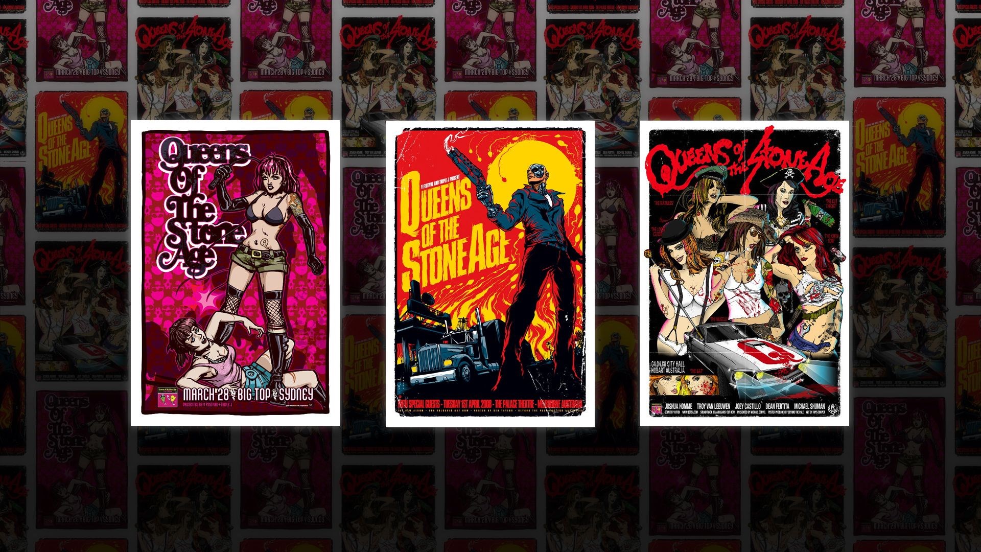 Queens of the Stone Age concert posters HD Wallpaper