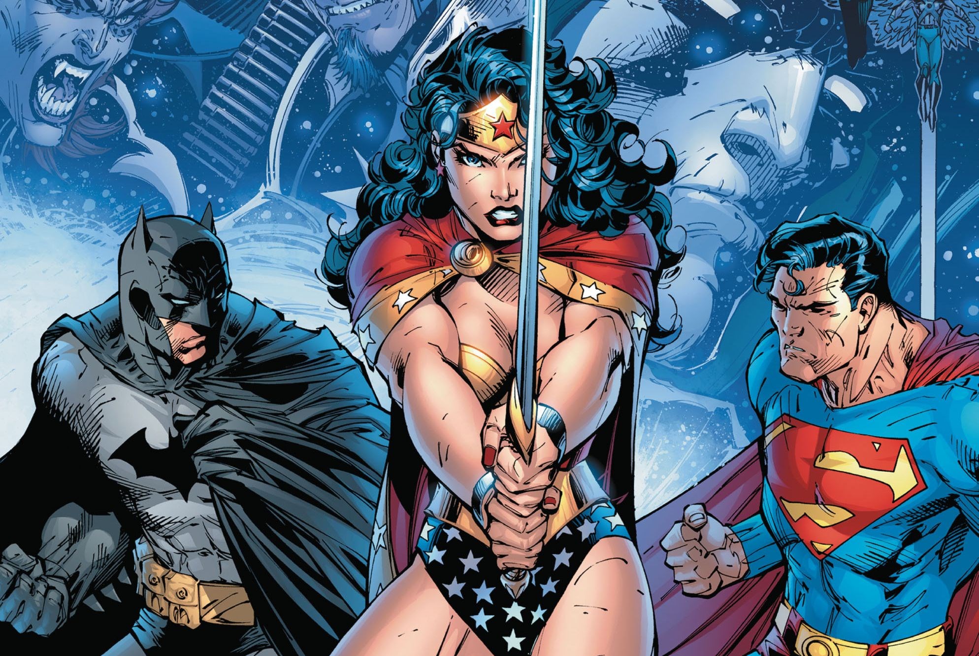 Wonder Woman, Batman, and Superman from Justice League HD Wallpaper