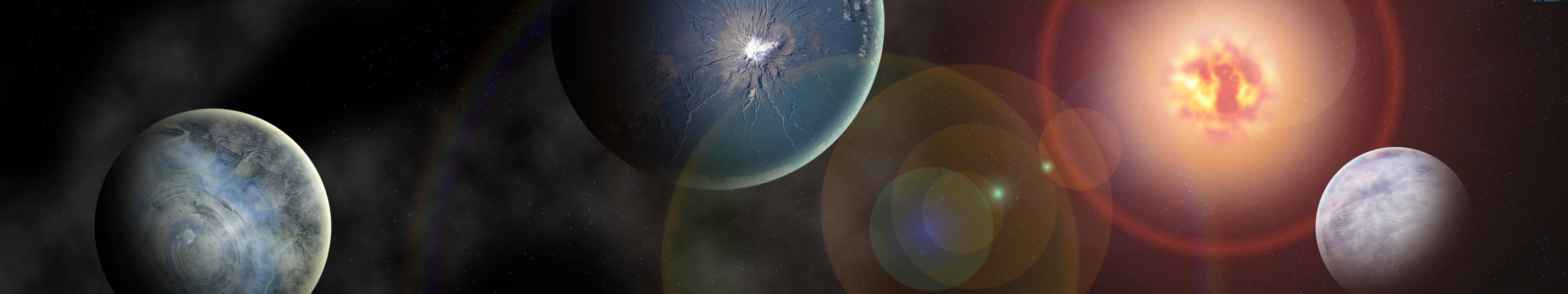 Planets and sun in space HD Wallpaper