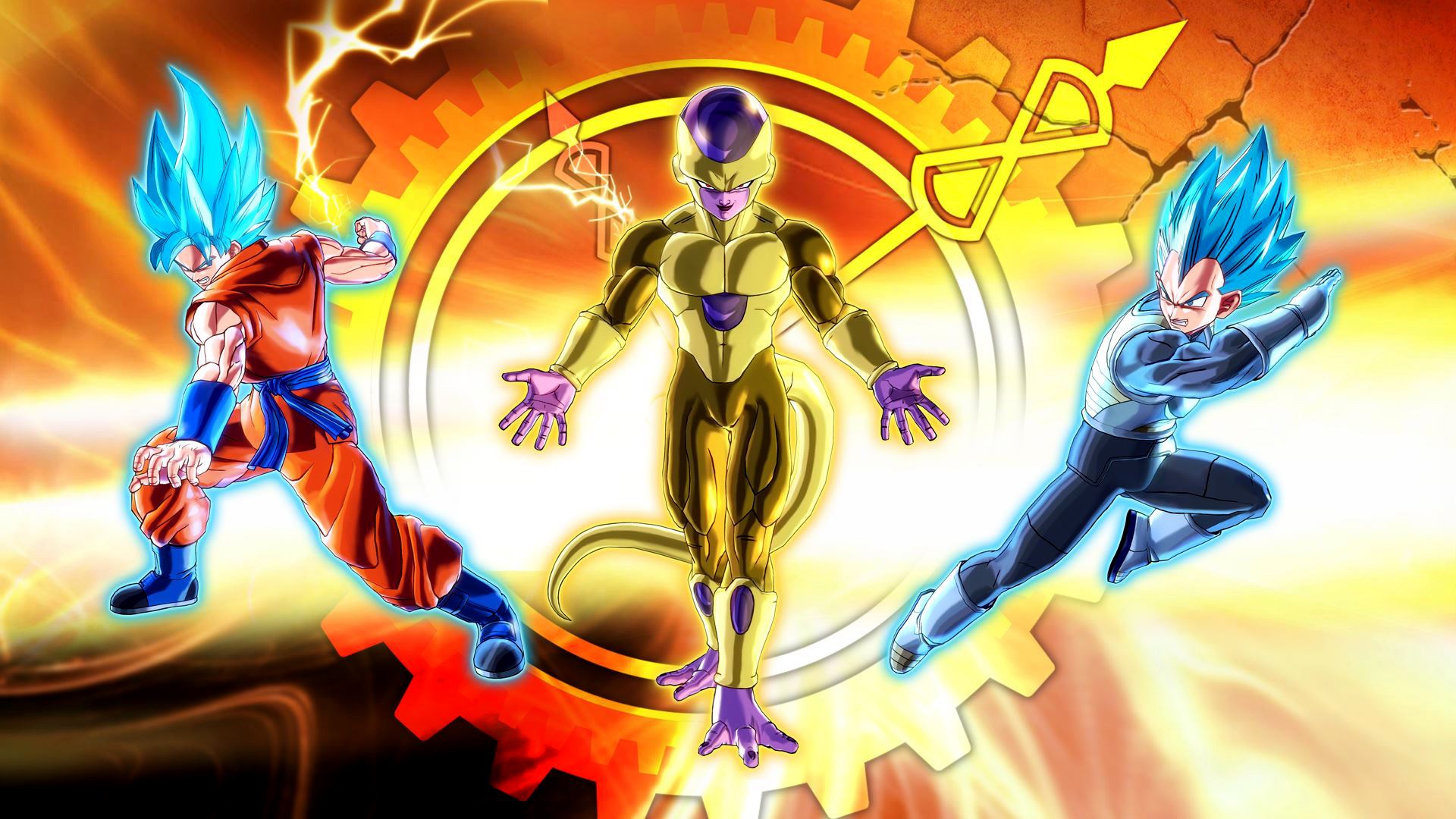 Goku, Frieza, and Vegeta from Dragon Ball Z HD Wallpaper
