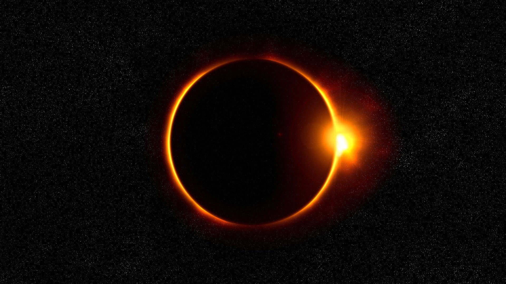 Solar eclipse with a bright corona HD Wallpaper
