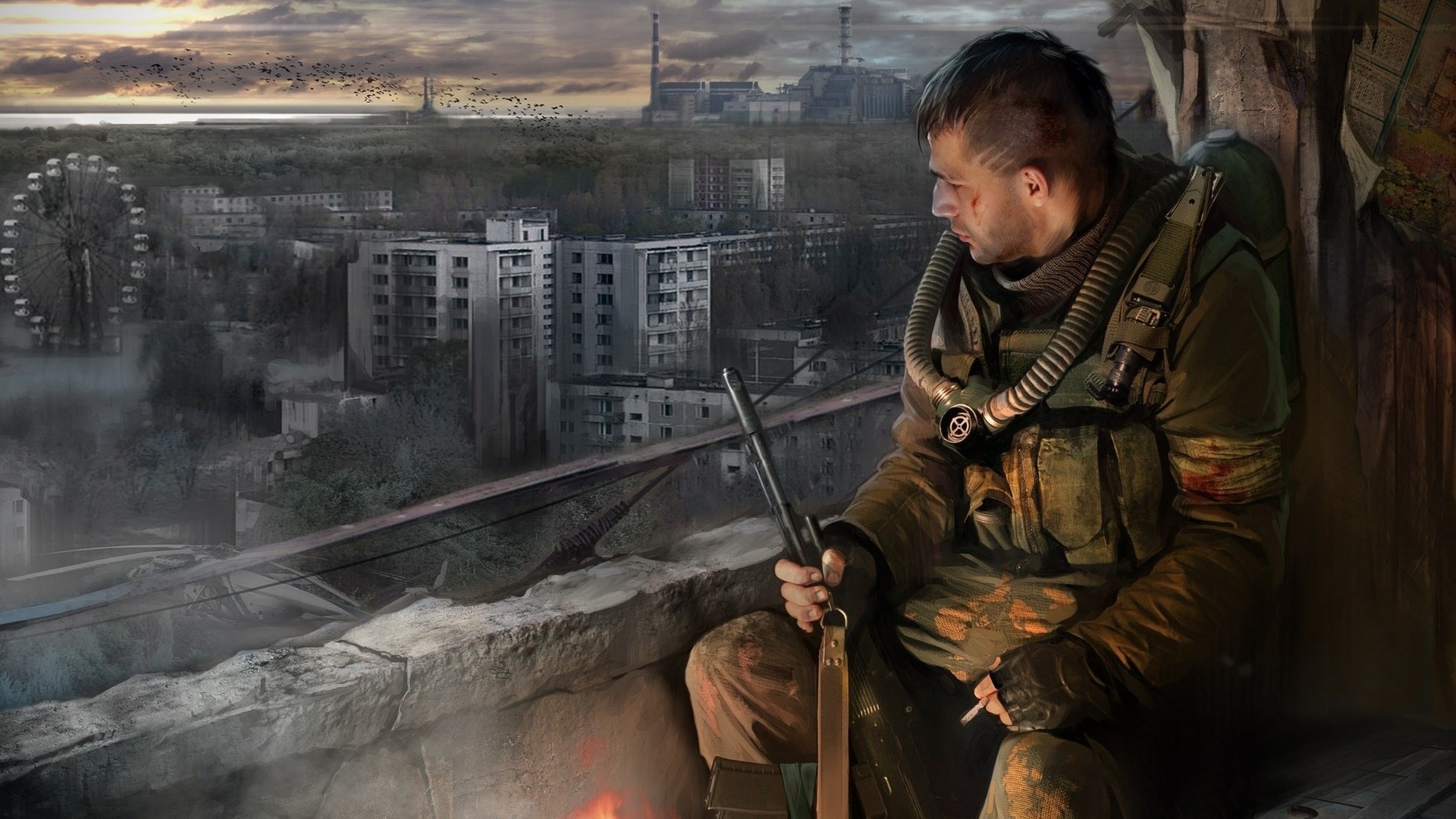 Stalker from S.T.A.L.K.E.R.: Call of Pripyat game HD Wallpaper