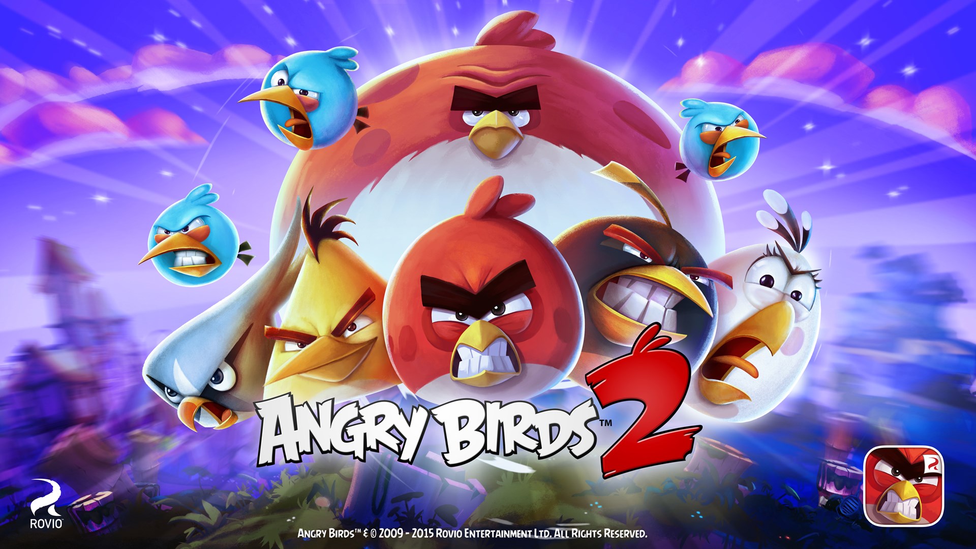Angry Birds 2 game title screen HD Wallpaper