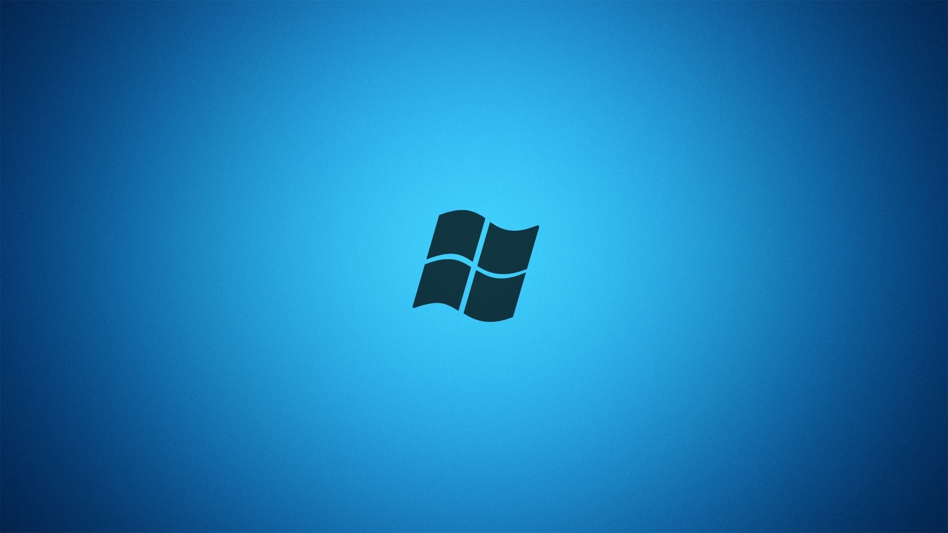 Windows Logo on Blue Gradient HD Wallpaper