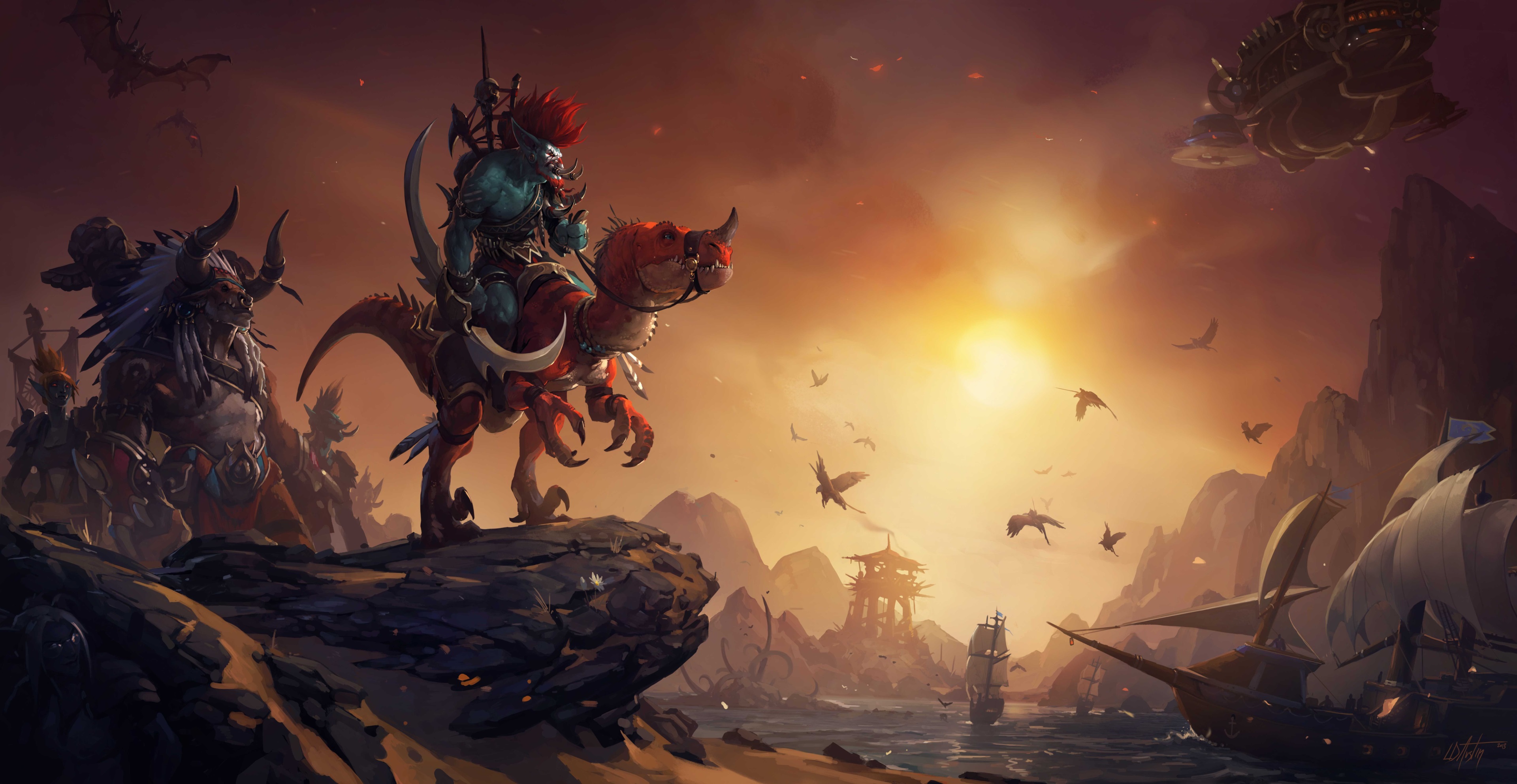 Orcs and creatures from World of Warcraft in 4K HD Wallpaper