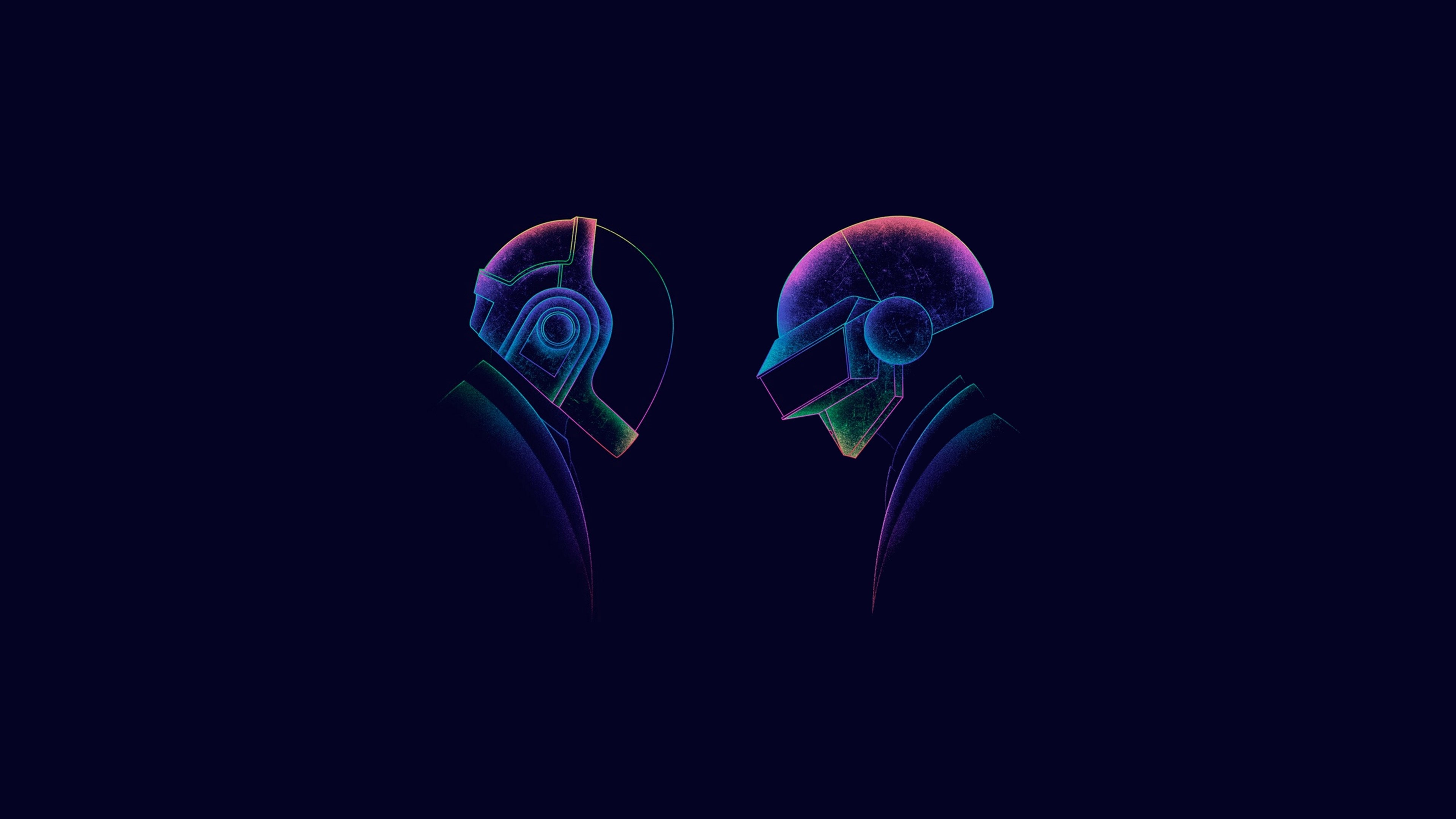 Daft Punk helmets 4K HD Wallpaper