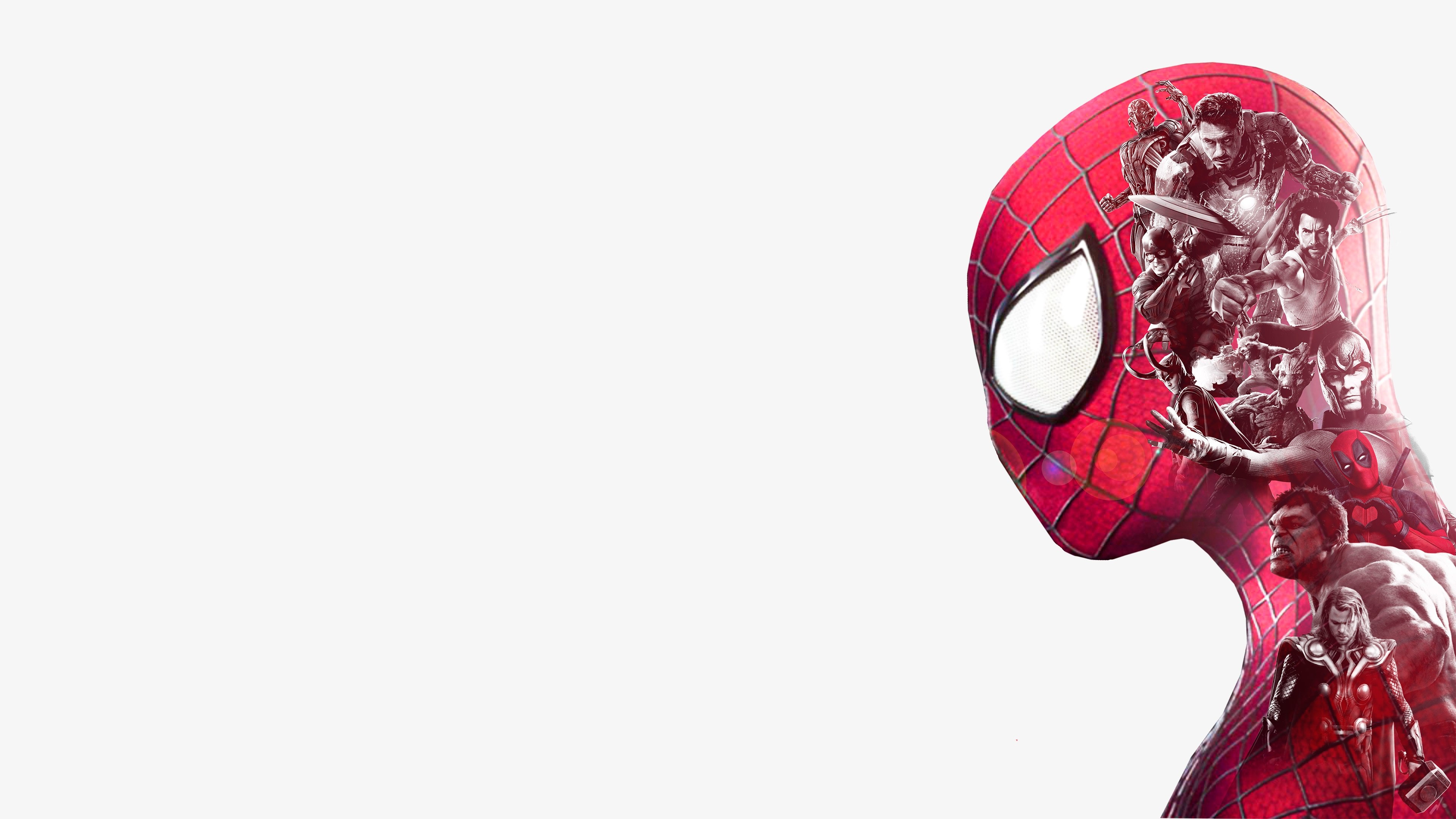 Spider-Man with Avengers collage 4K HD Wallpaper