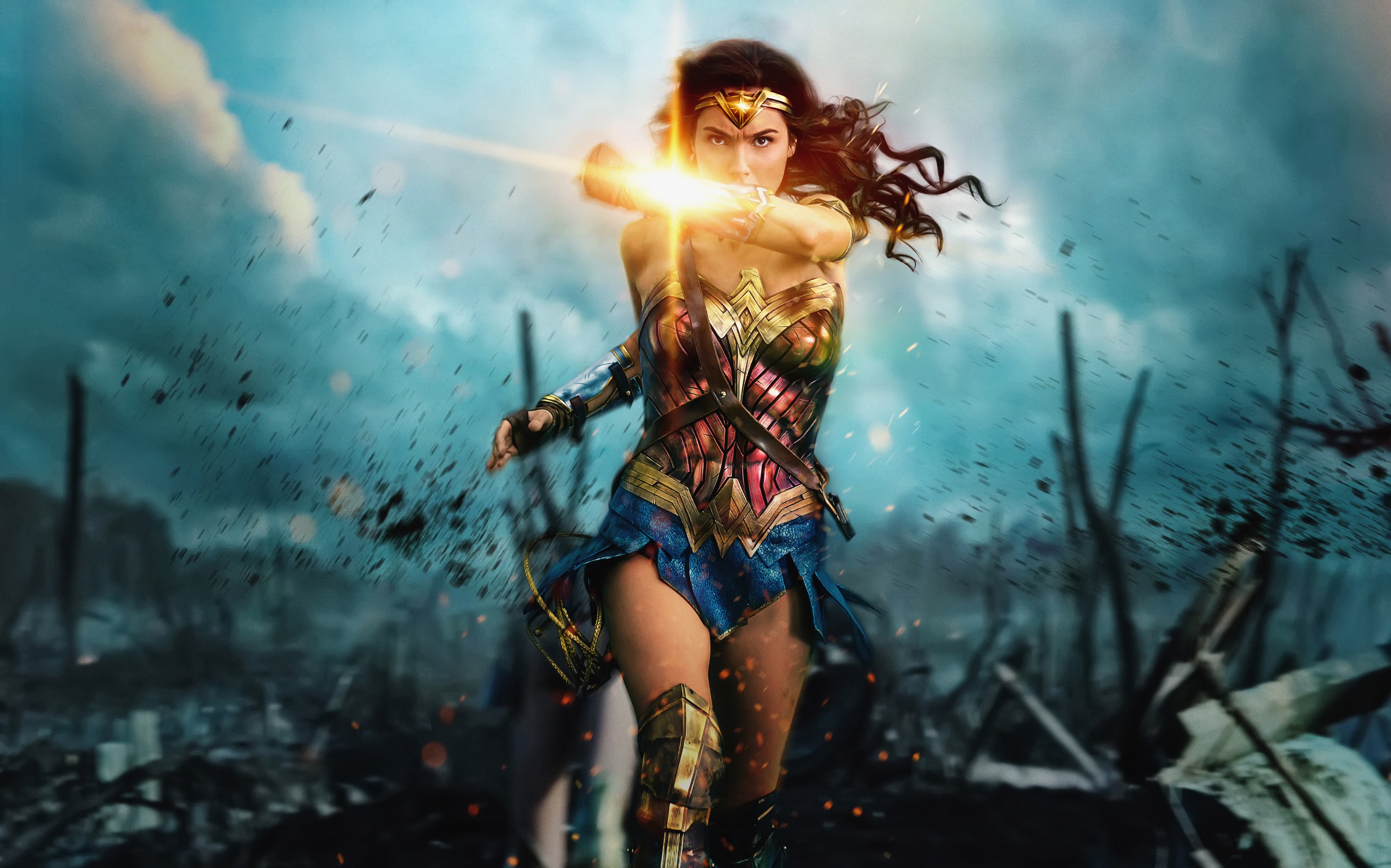 Wonder Woman in battle 4K HD Wallpaper