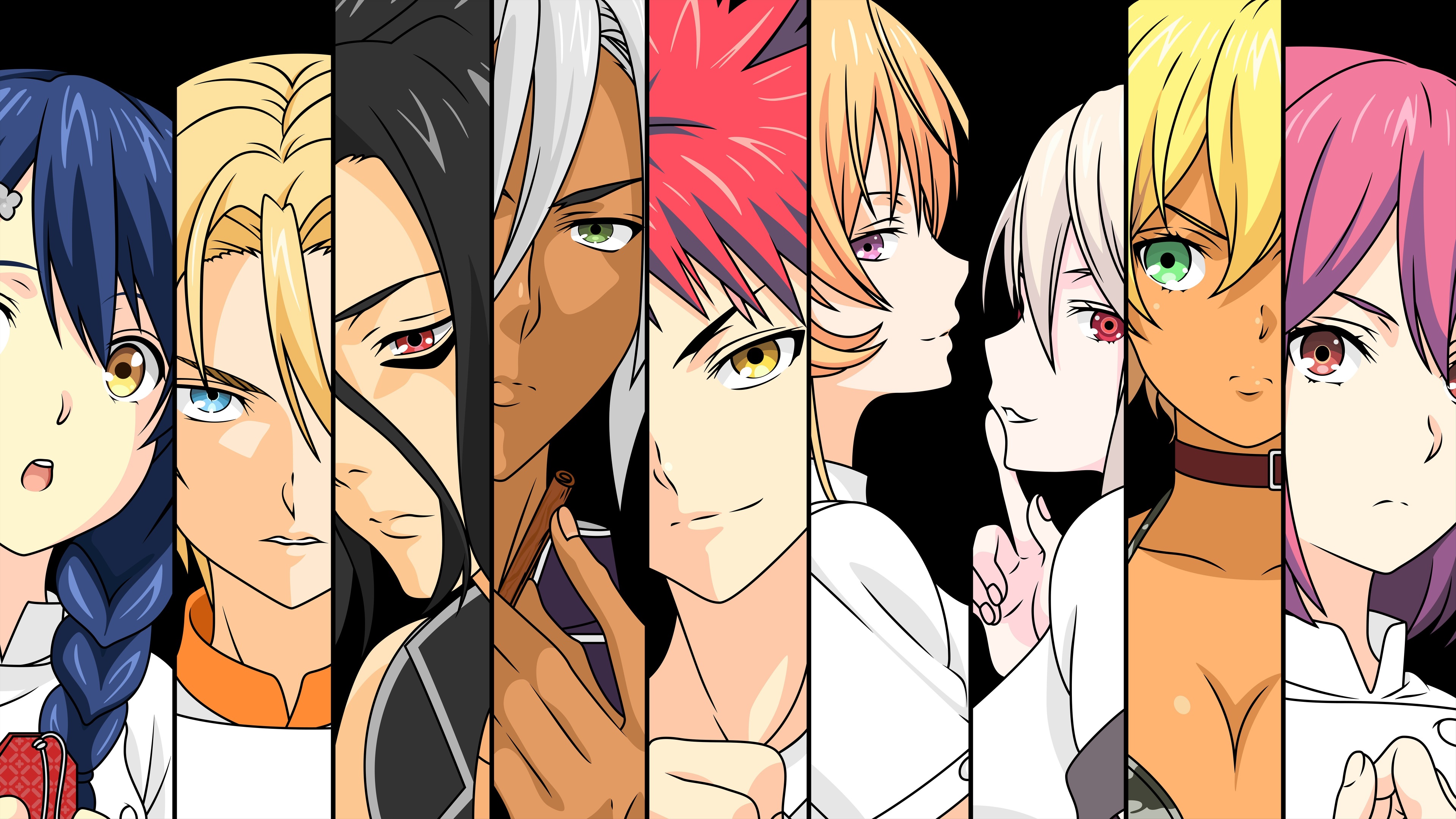 Shokugeki no Soma characters 4K HD Wallpaper