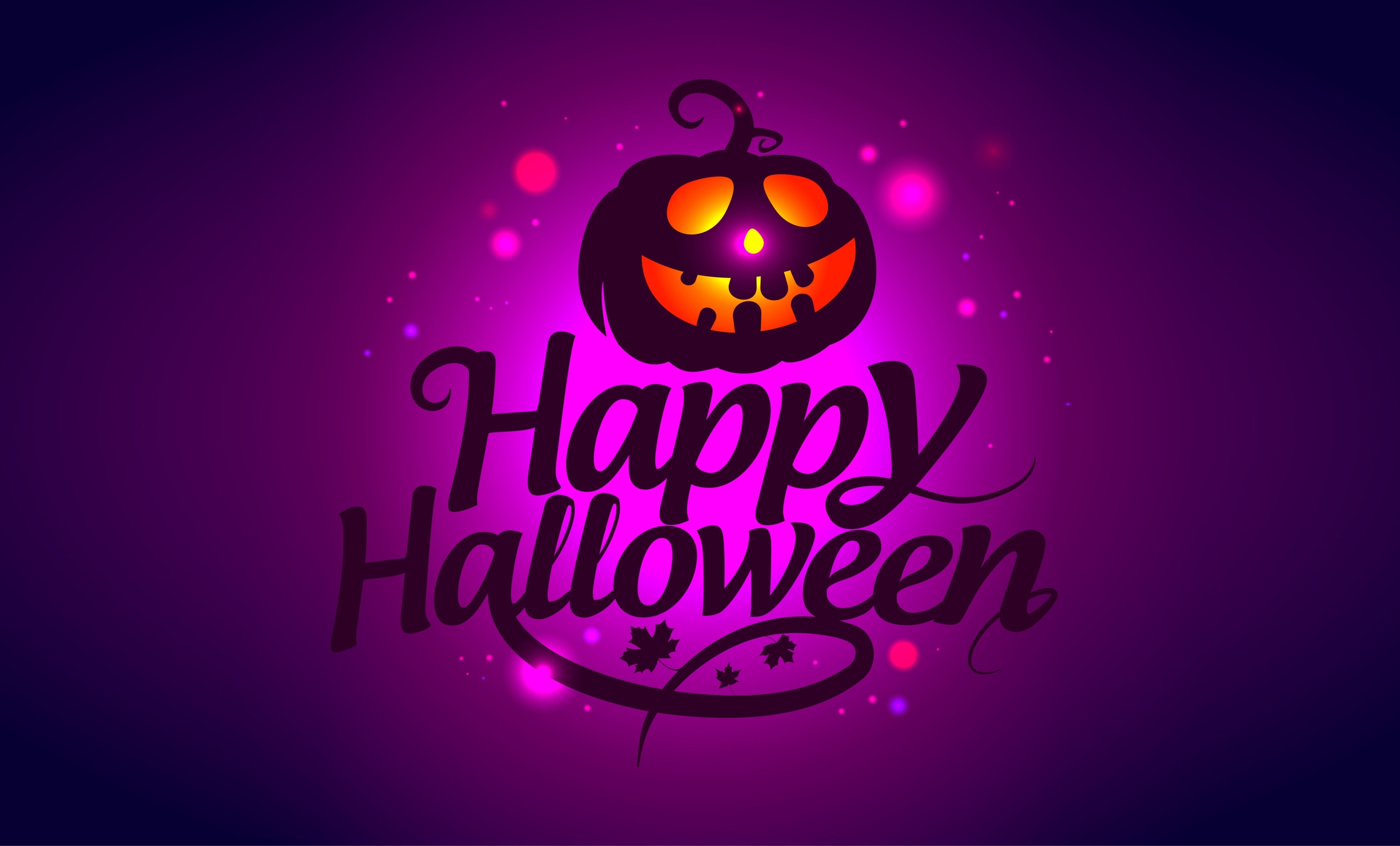 Happy Halloween pumpkin illustration HD Wallpaper