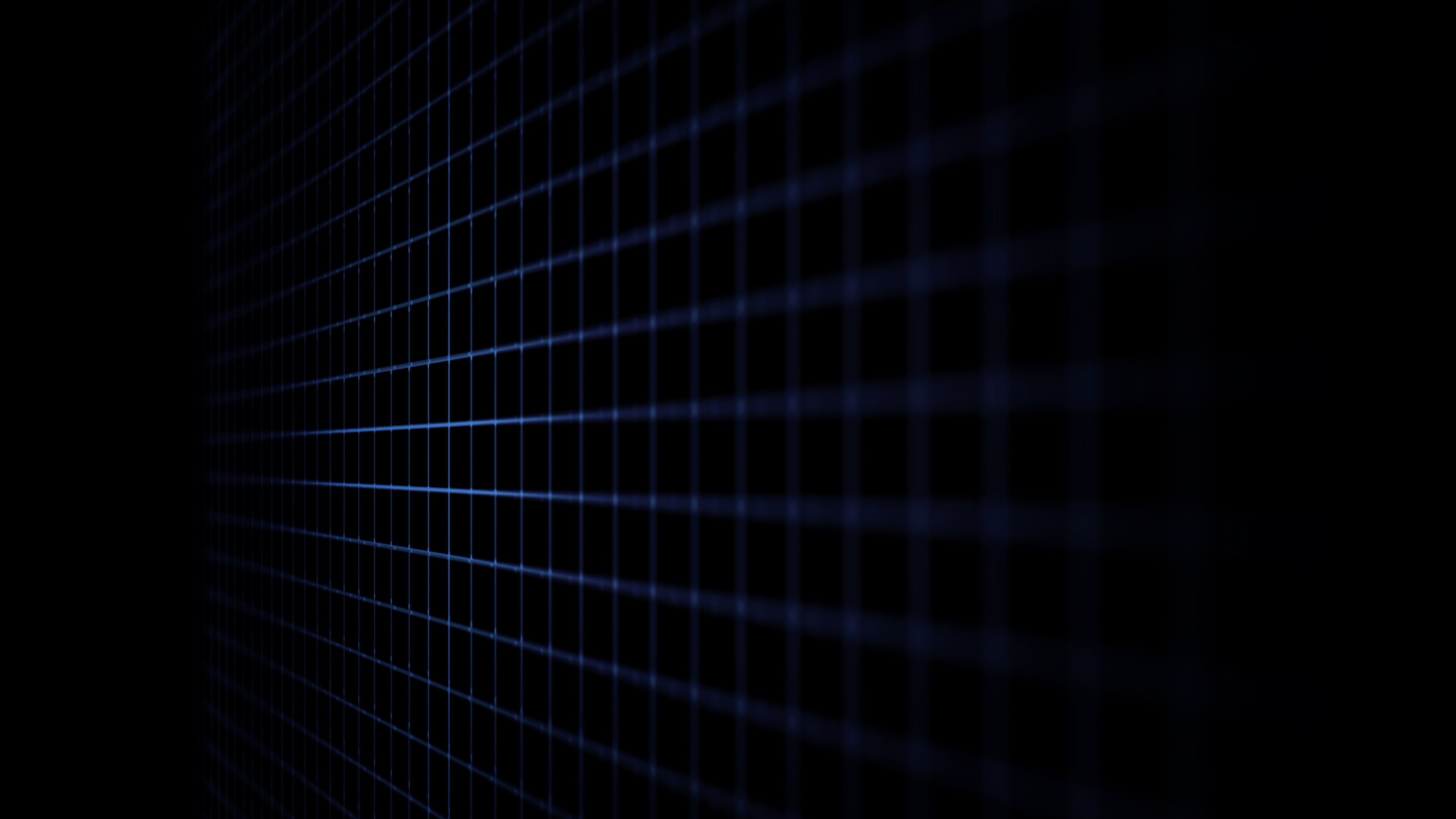 4K Abstract Blue Grid Pattern in Dark Space HD Wallpaper