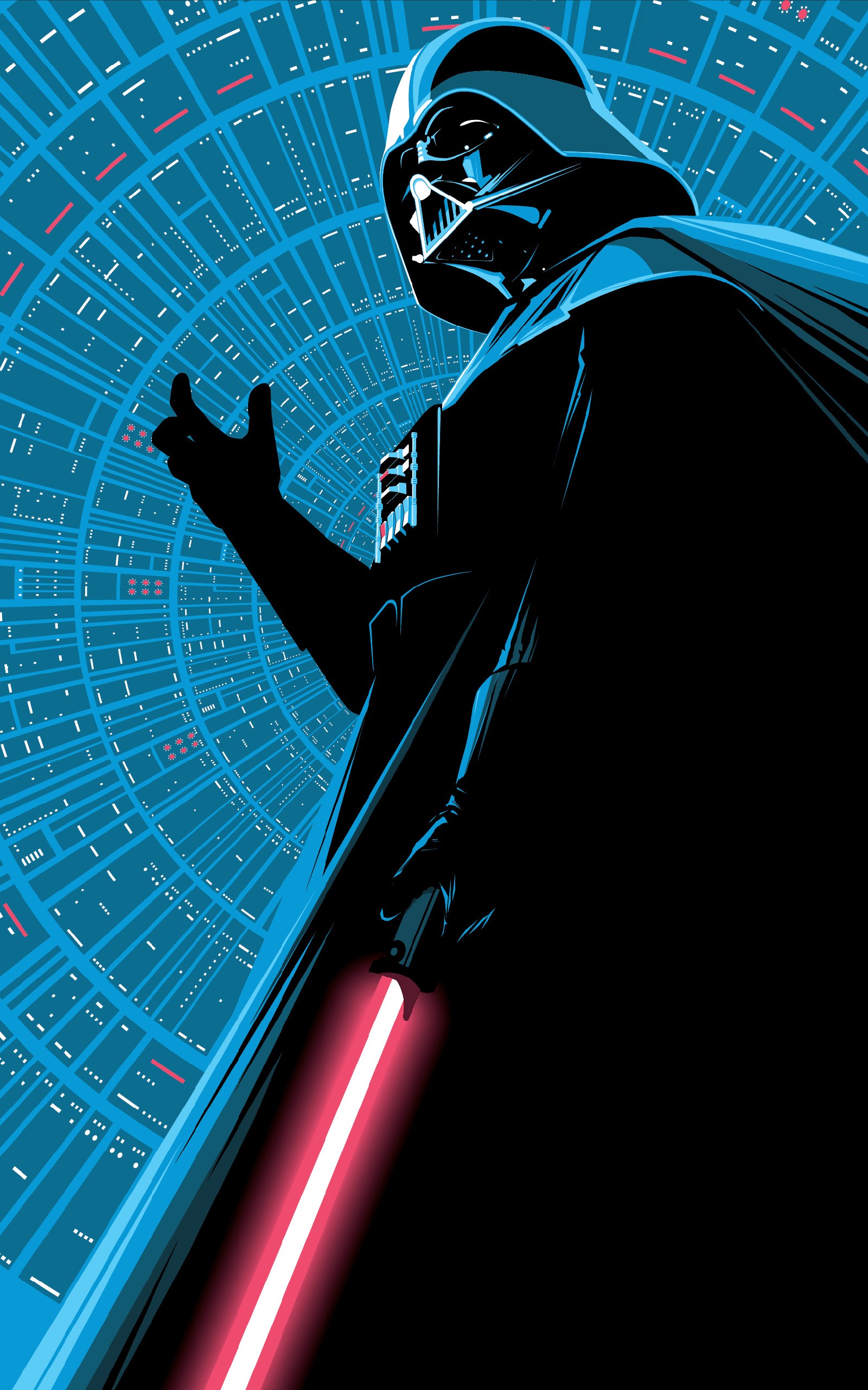 Darth Vader from Star Wars with Lightsaber HD Wallpaper