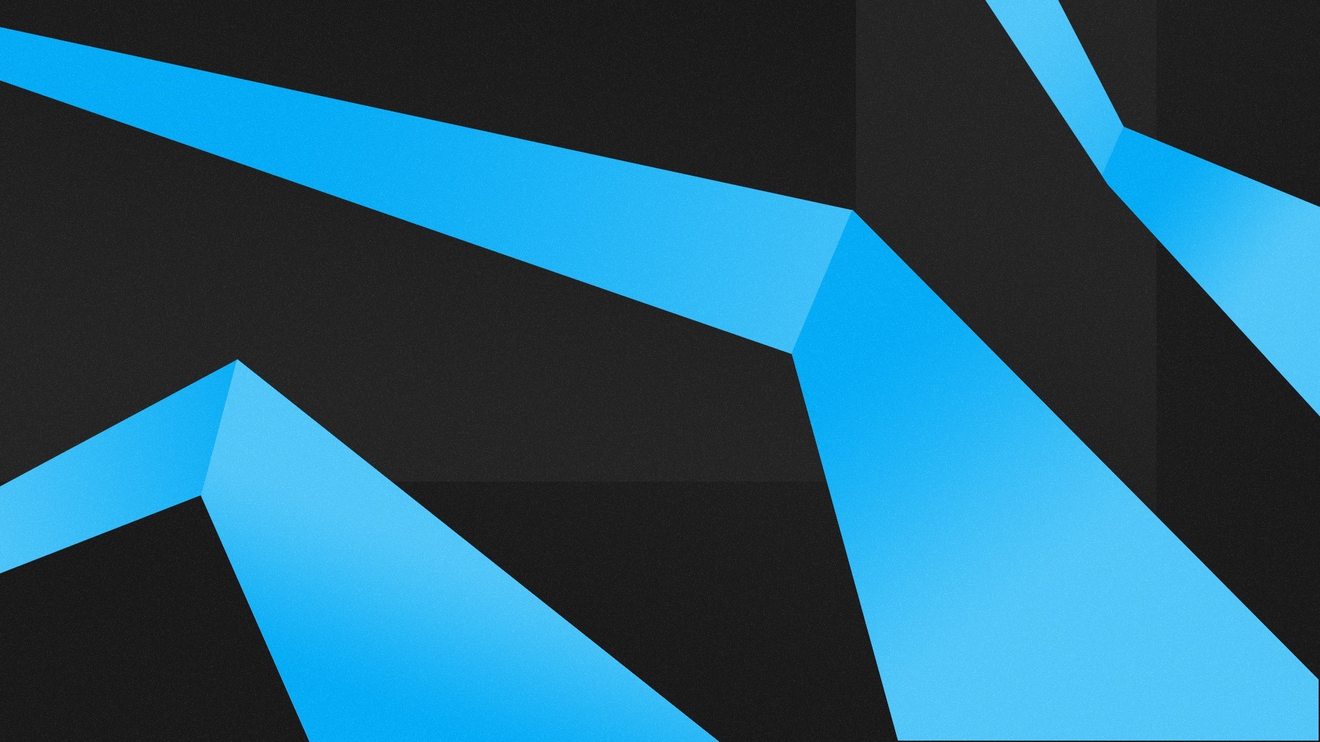 Abstract blue geometric shapes on black background HD Wallpaper