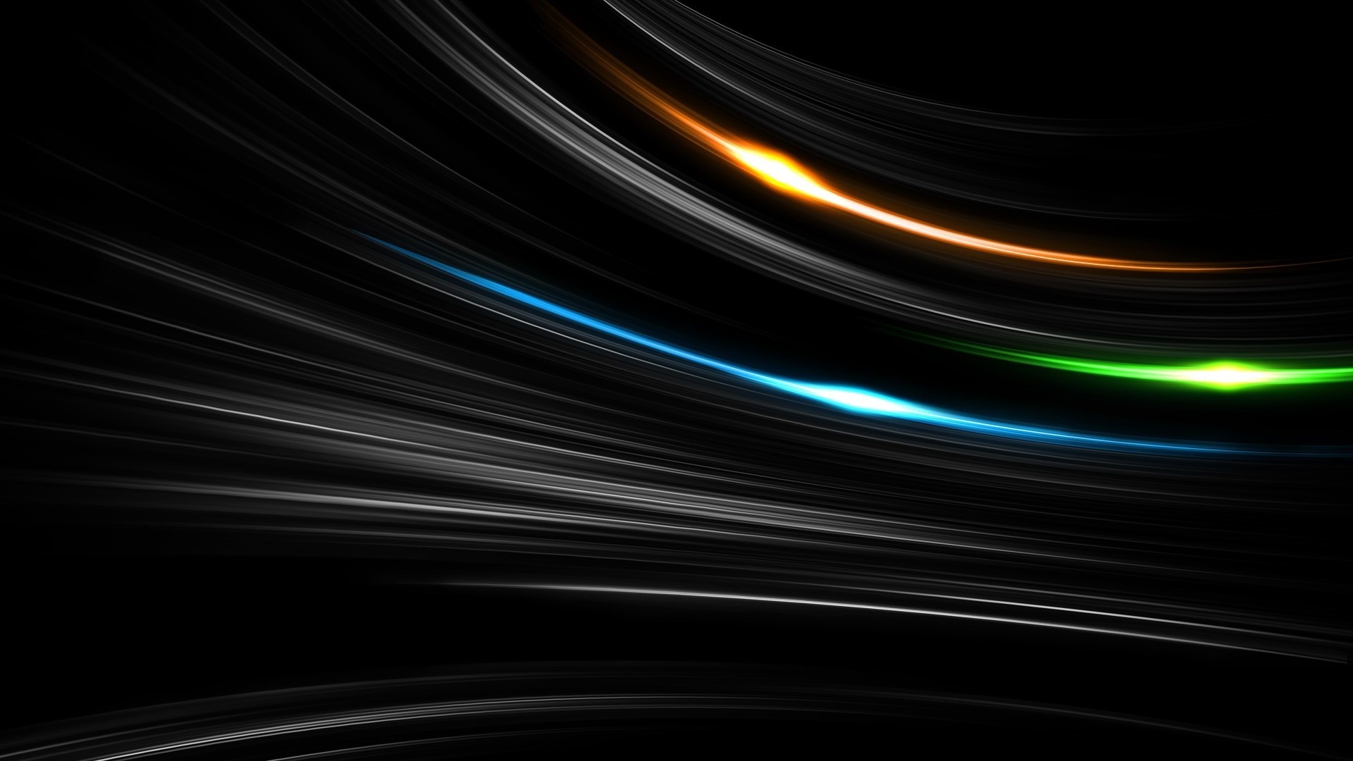 Abstract glowing lines on black background HD Wallpaper