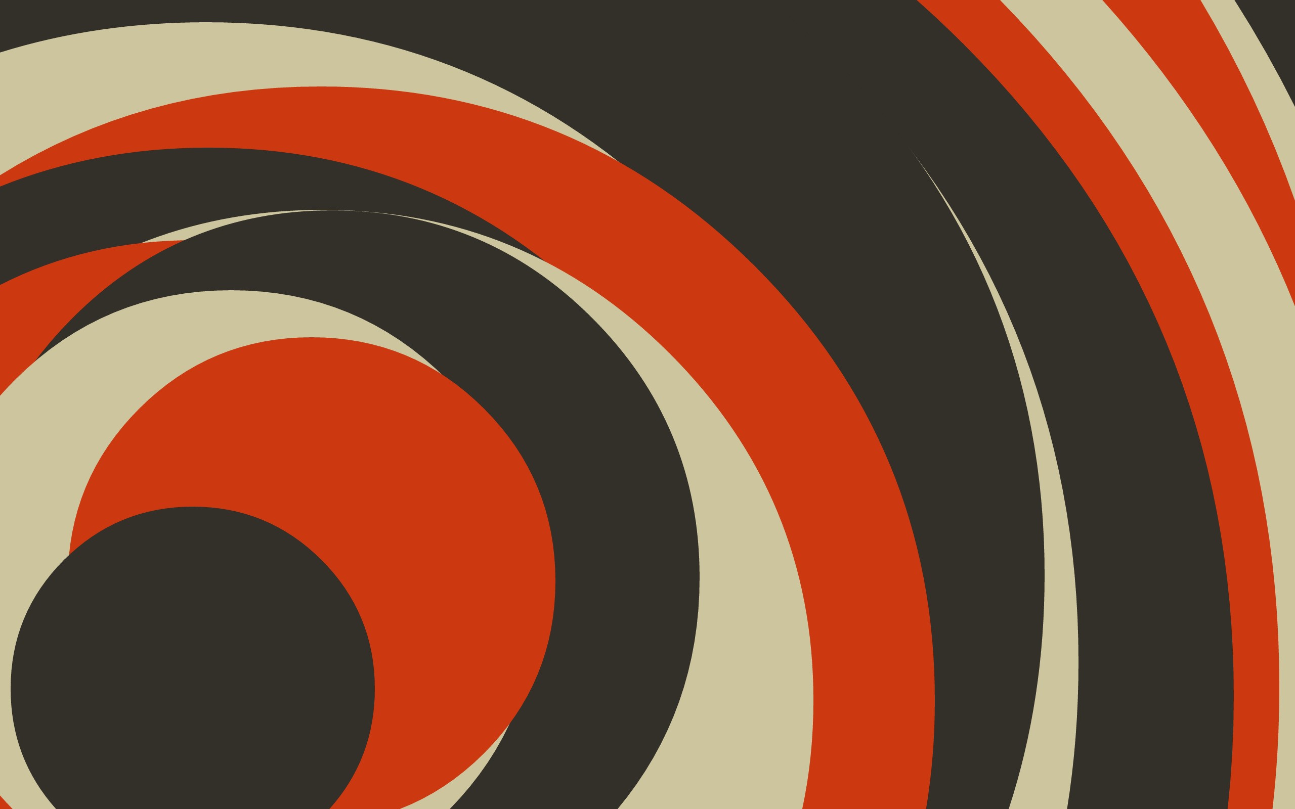Abstract geometric circles in brown, orange, and cream HD Wallpaper