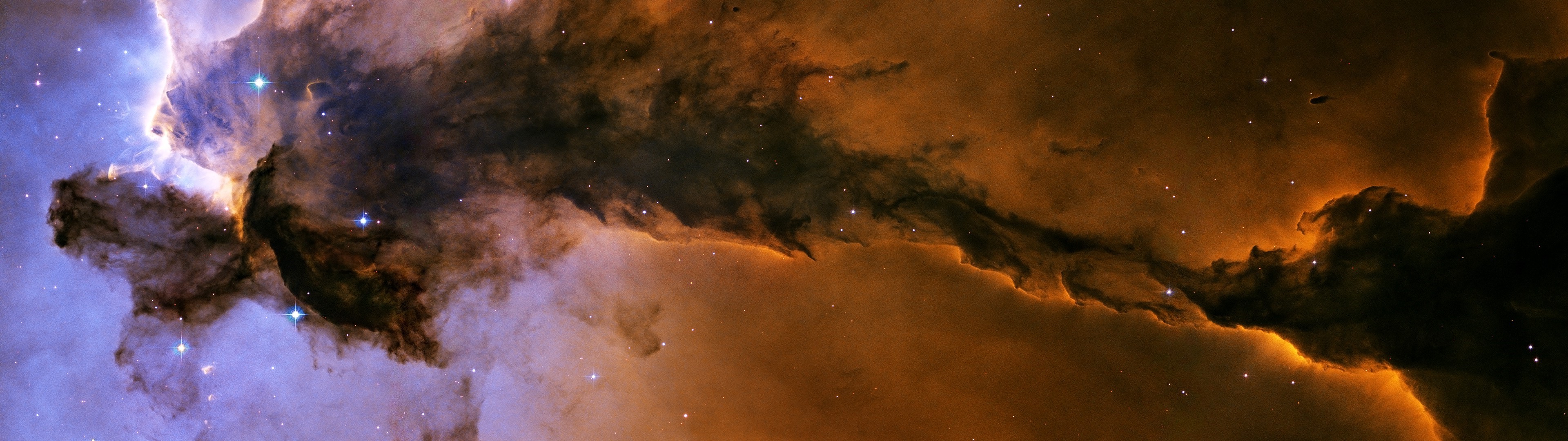 Dark Nebula and Starry Sky HD Wallpaper