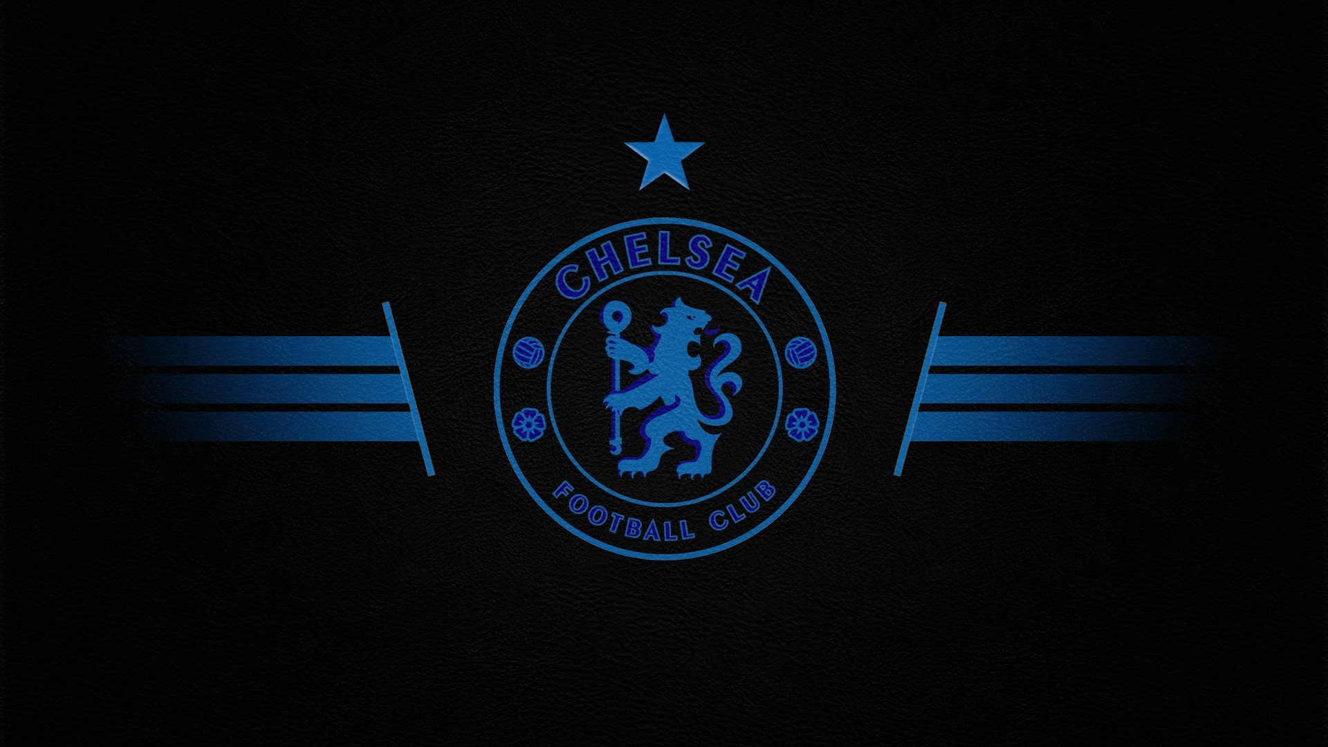 Chelsea FC logo with blue stripes HD Wallpaper