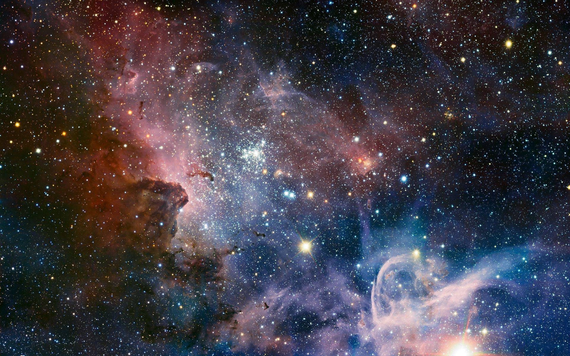 Vast nebula with stars and cosmic dust HD Wallpaper