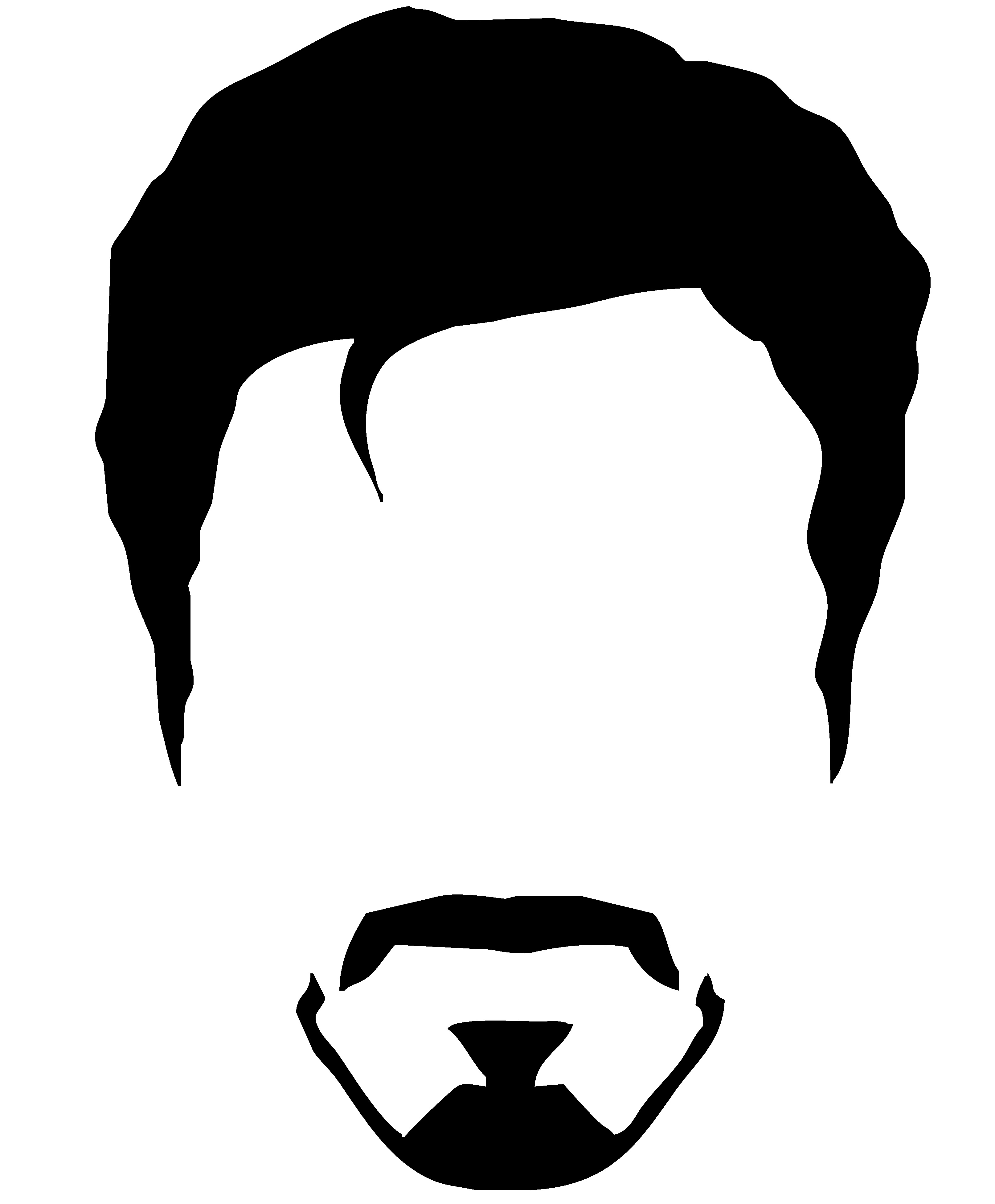 Tony Stark Silhouette with Goatee and Hairstyle HD Wallpaper