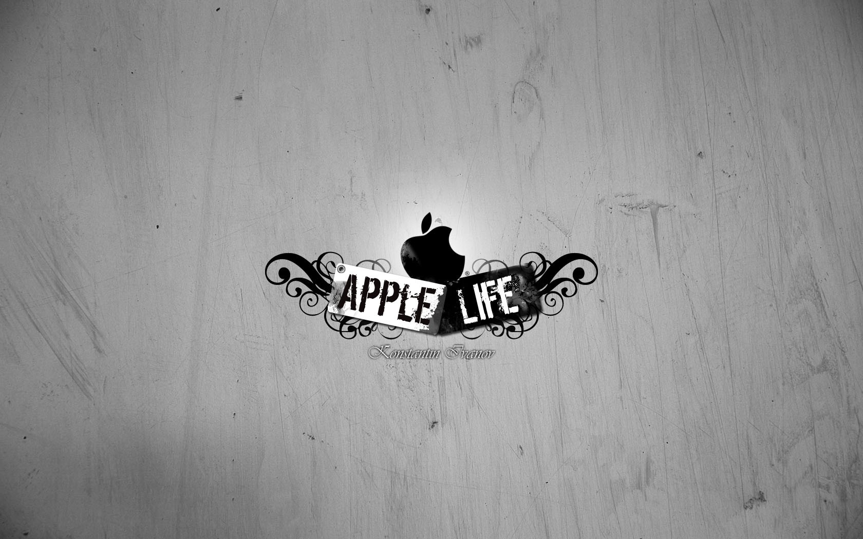 Apple Inc. logo with "Apple Life" text HD Wallpaper