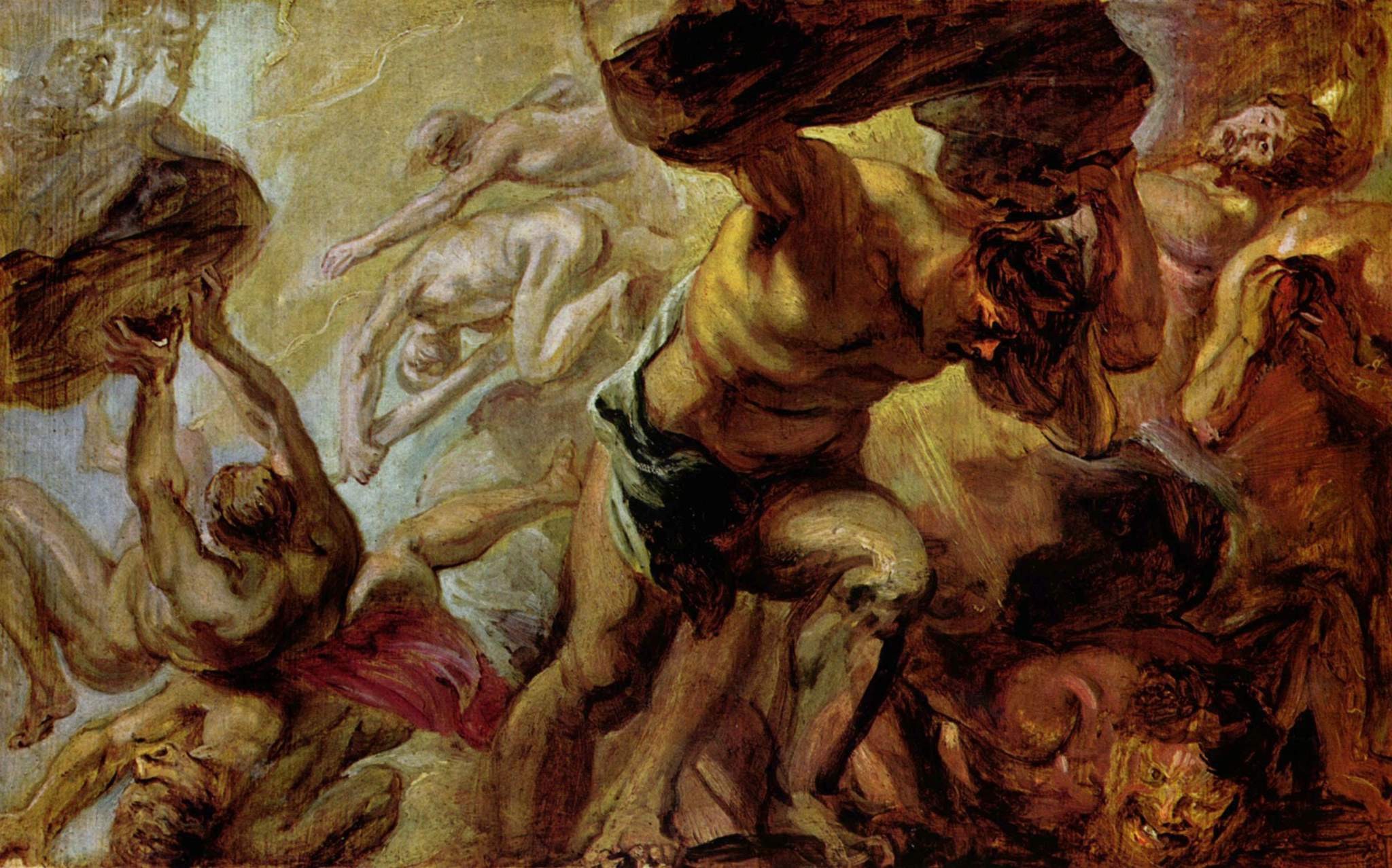 The Overthrow of the Titans by Peter Paul Rubens HD Wallpaper