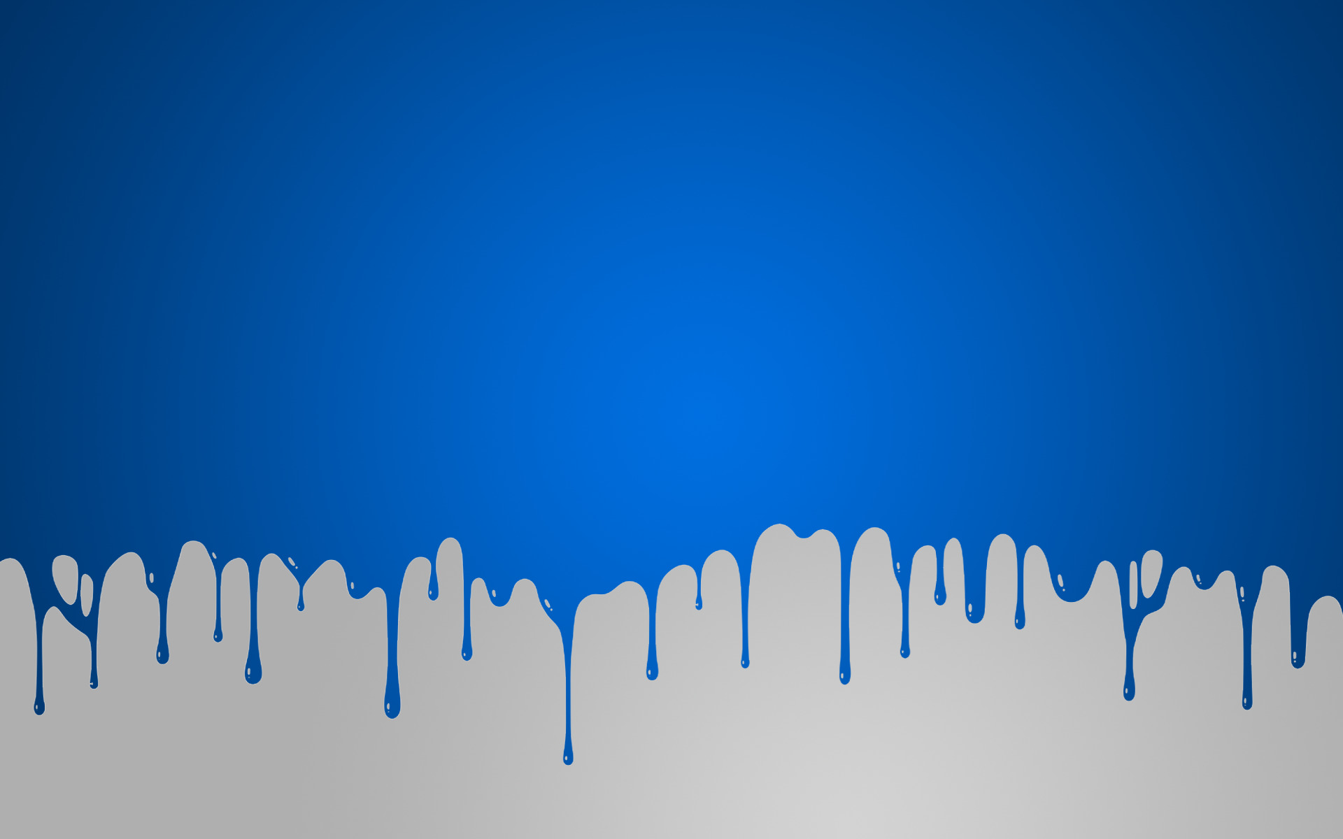 Blue paint dripping on a gray surface HD Wallpaper