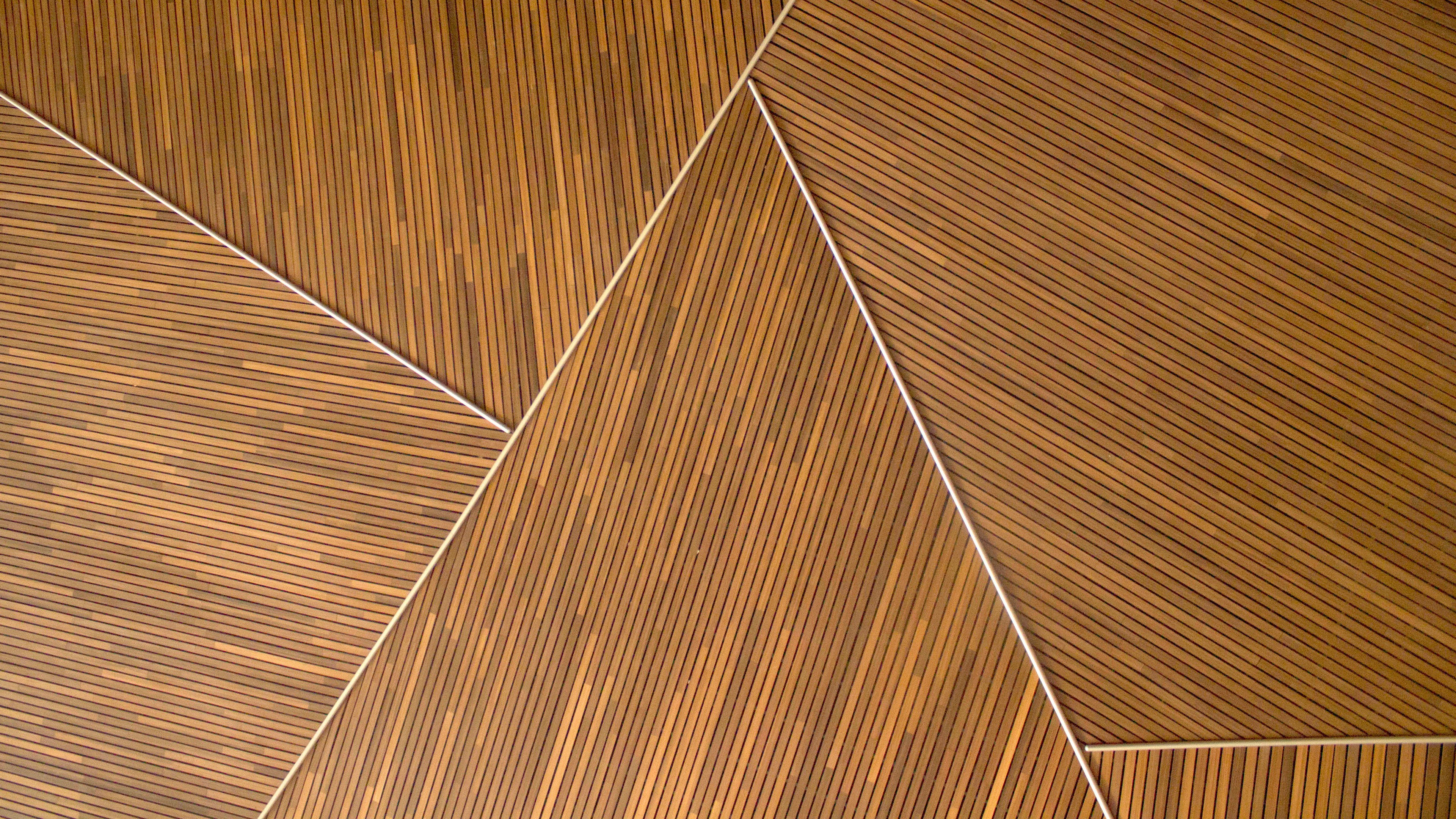 Wooden surface with geometric pattern HD Wallpaper