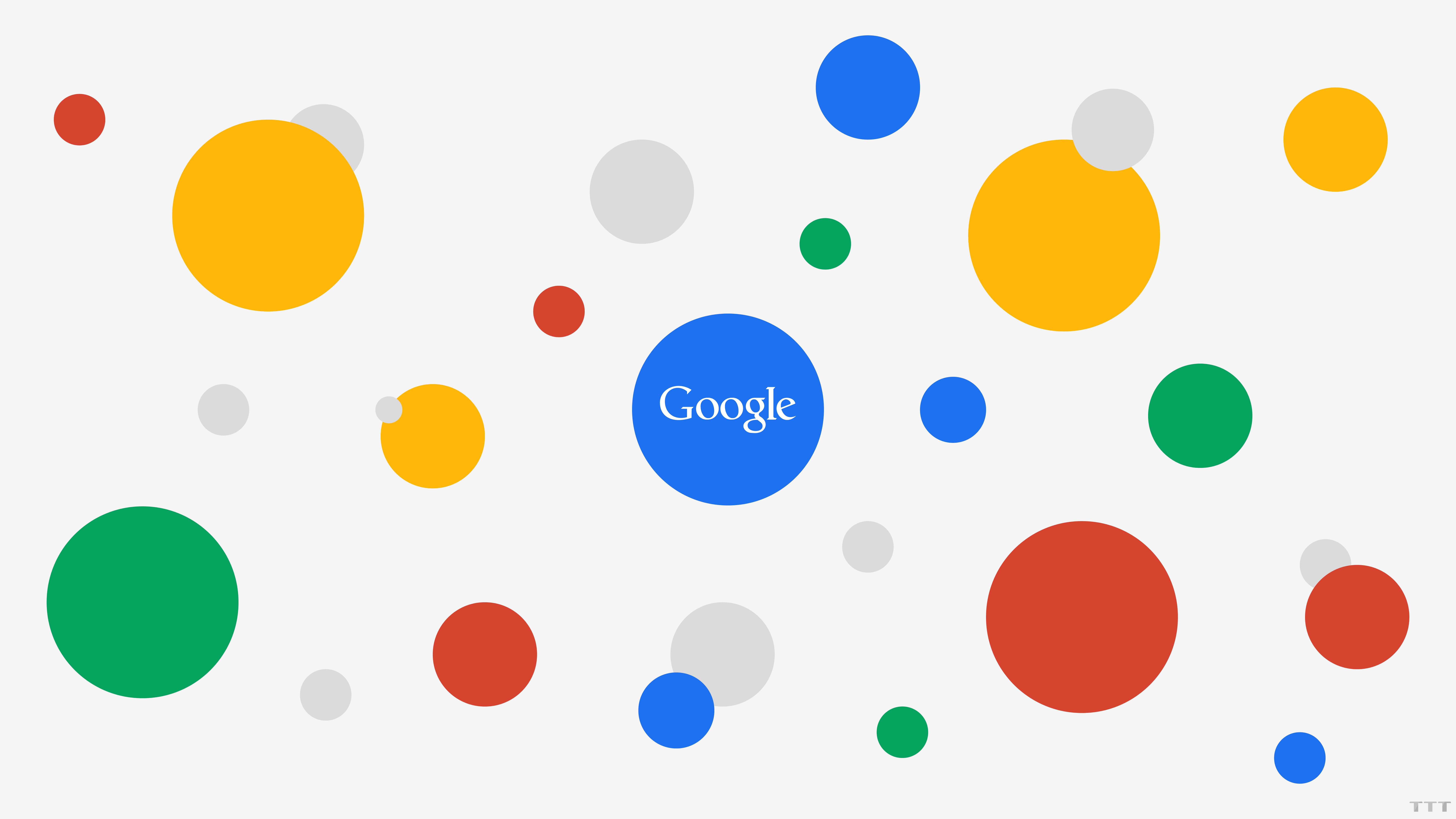 Google logo with colorful bubbles HD Wallpaper