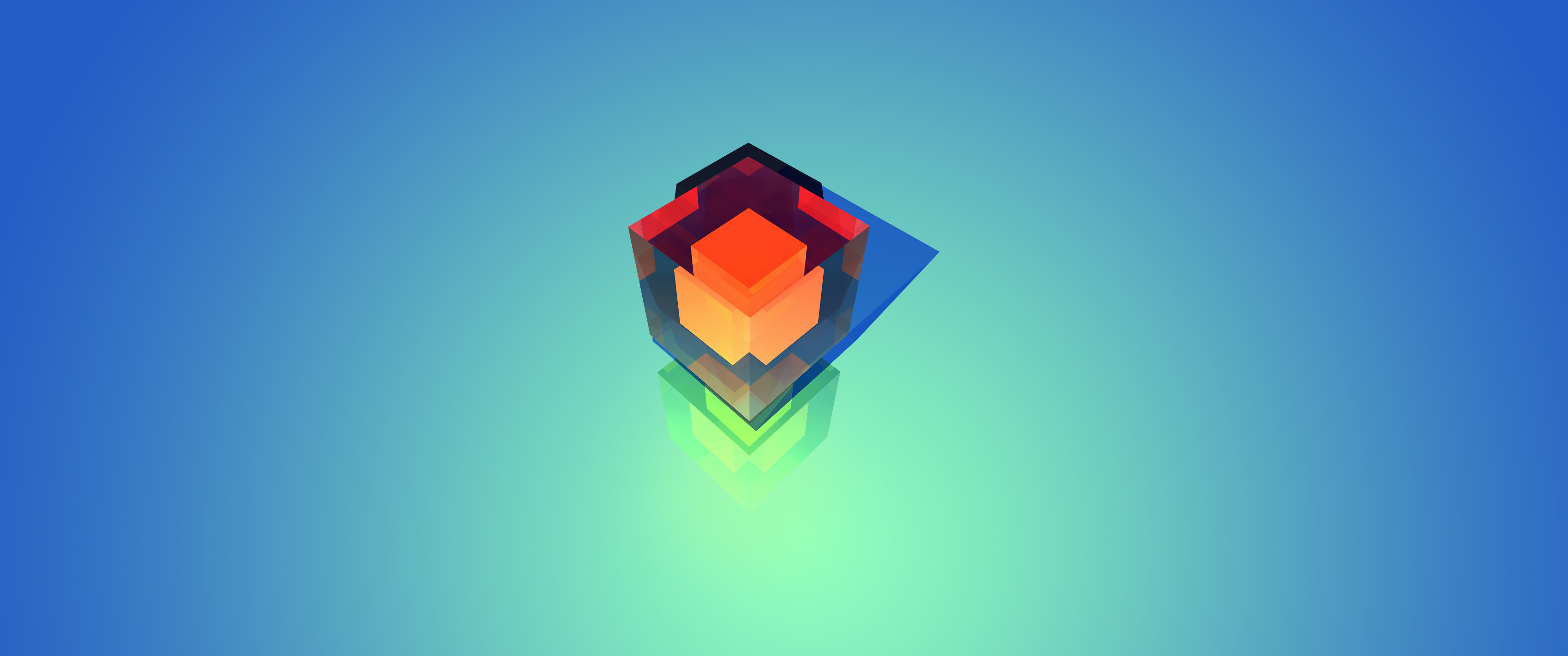 Abstract geometric cube by Justin Maller HD Wallpaper