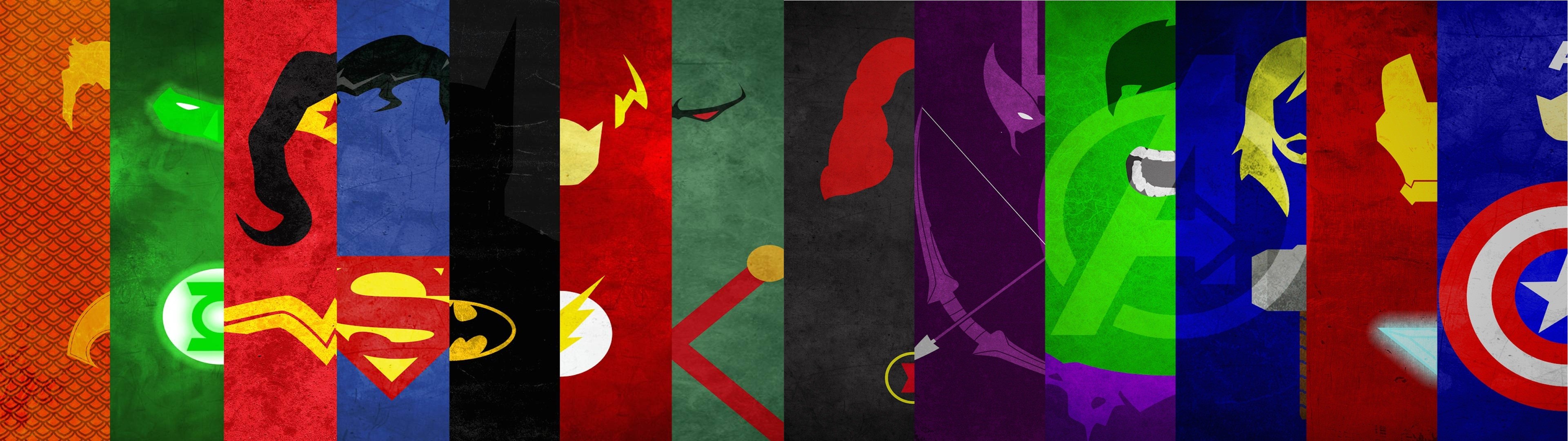 DC and Marvel Heroes Montage HD Wallpaper