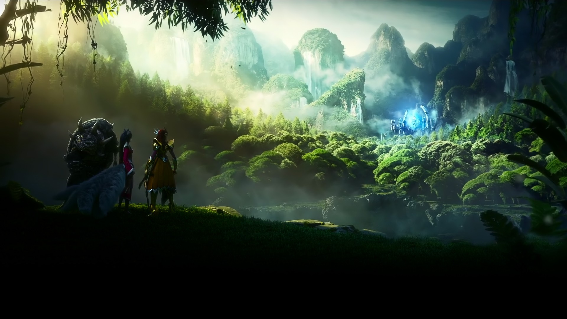 Characters from League of Legends in Summoner's Rift HD Wallpaper